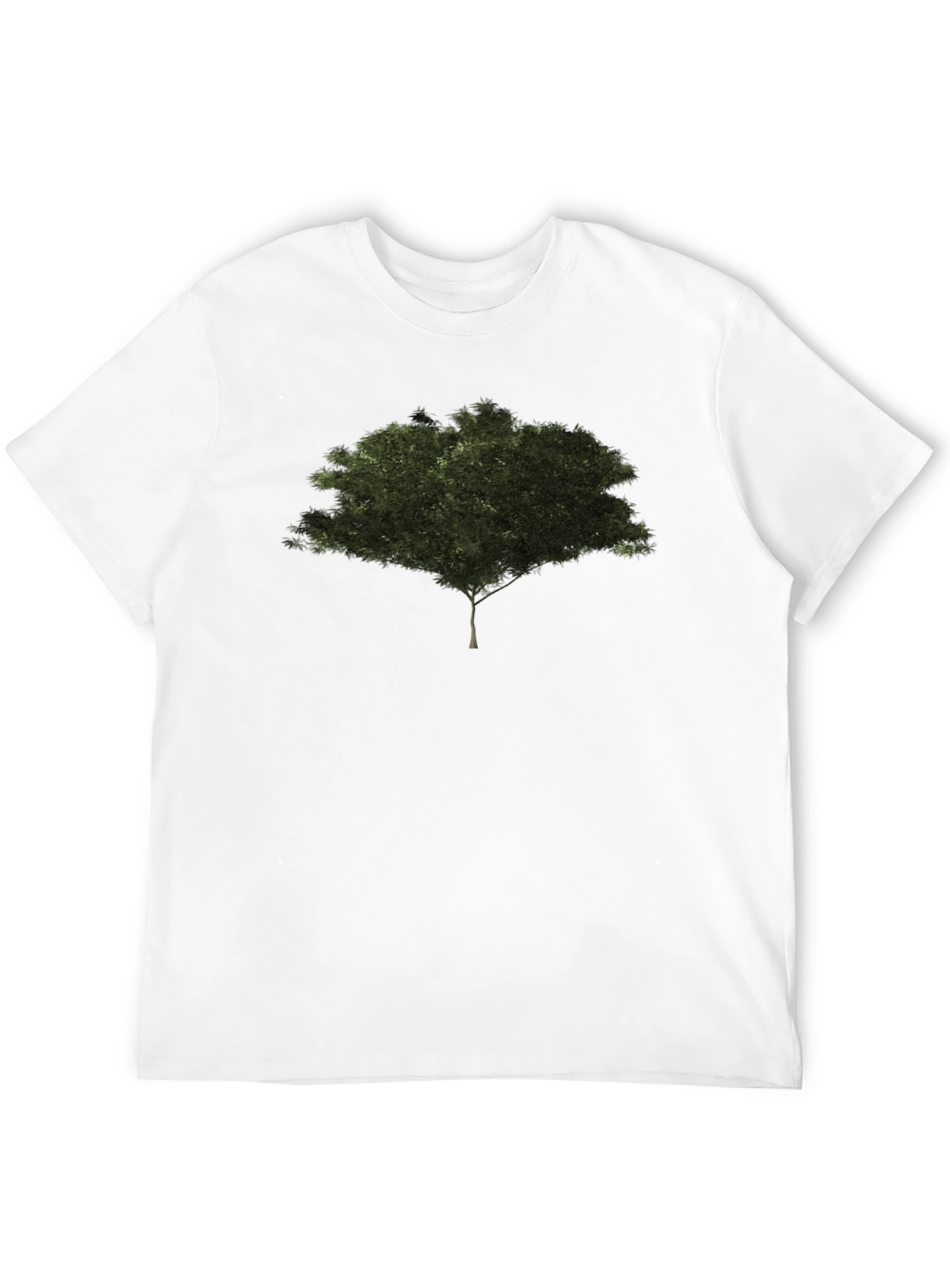 Nature Tree Graphic Black Cotton T-Shirt