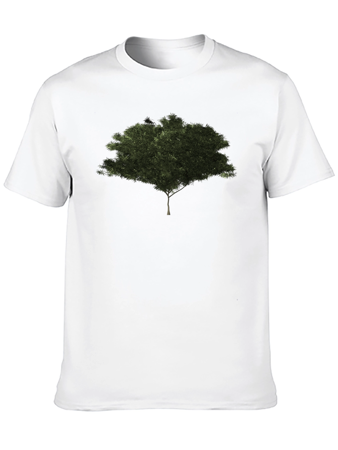 Nature Tree Graphic Black Cotton T-Shirt