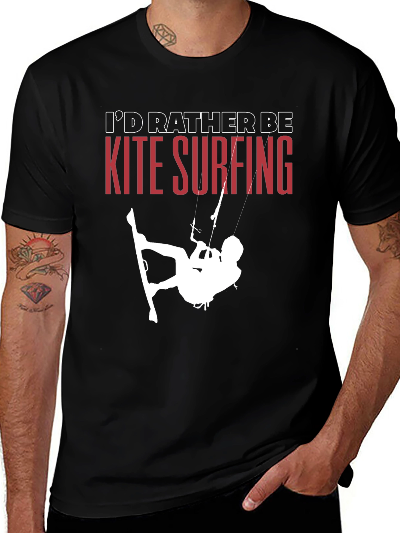 Kite Surfing T-Shirt - Id Rather Be Surfing Tee