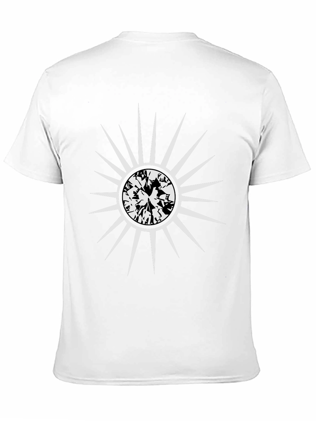 Sunburst Graphic Tee - Stylish Mens Black T-Shirt