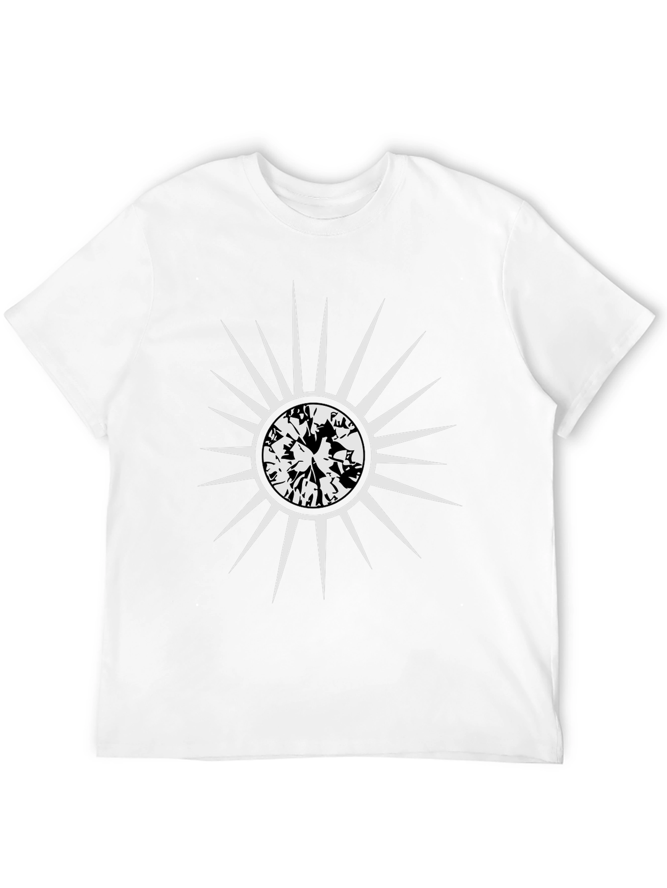 Sunburst Graphic Tee - Stylish Mens Black T-Shirt