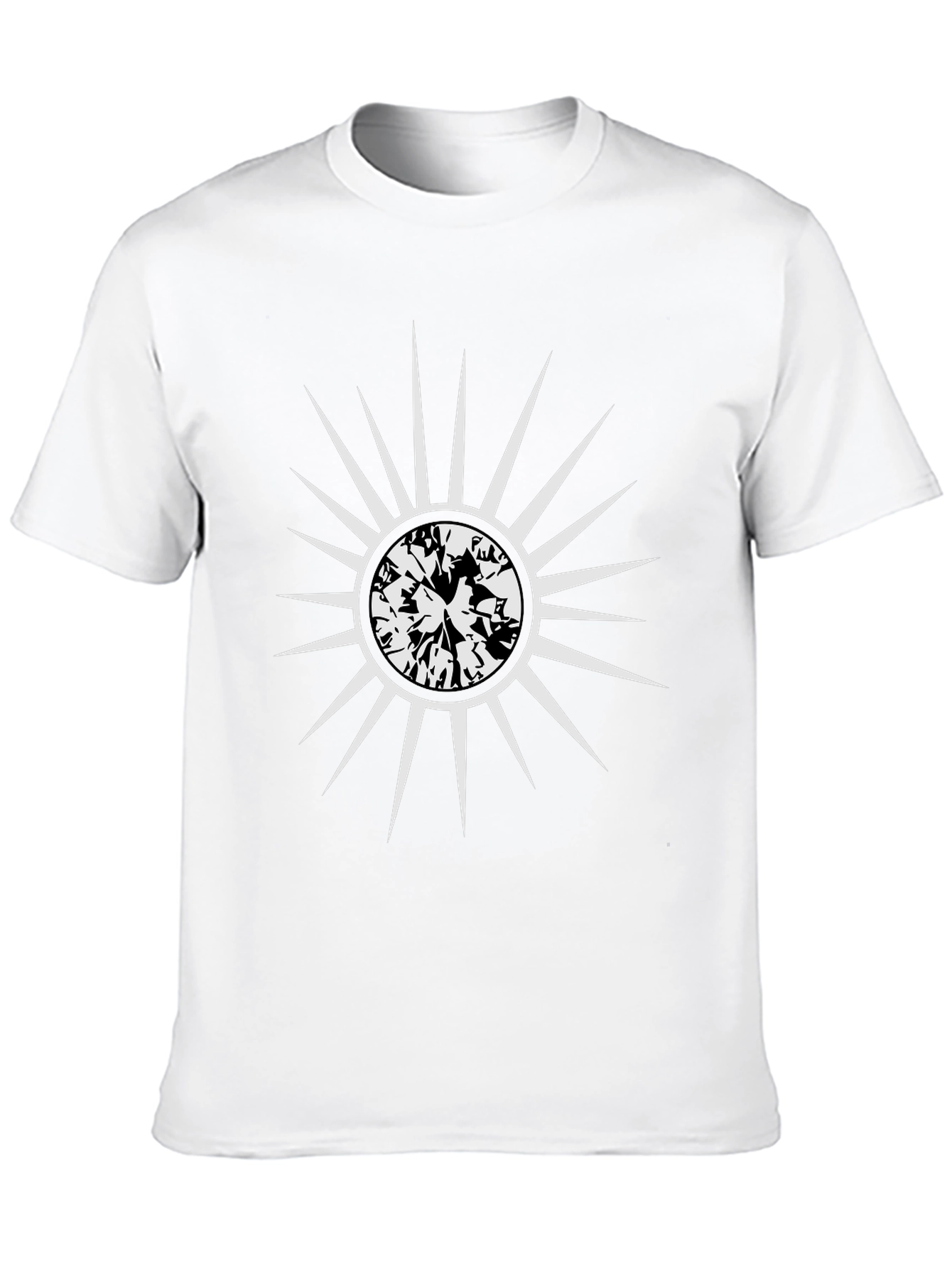 Sunburst Graphic Tee - Stylish Mens Black T-Shirt