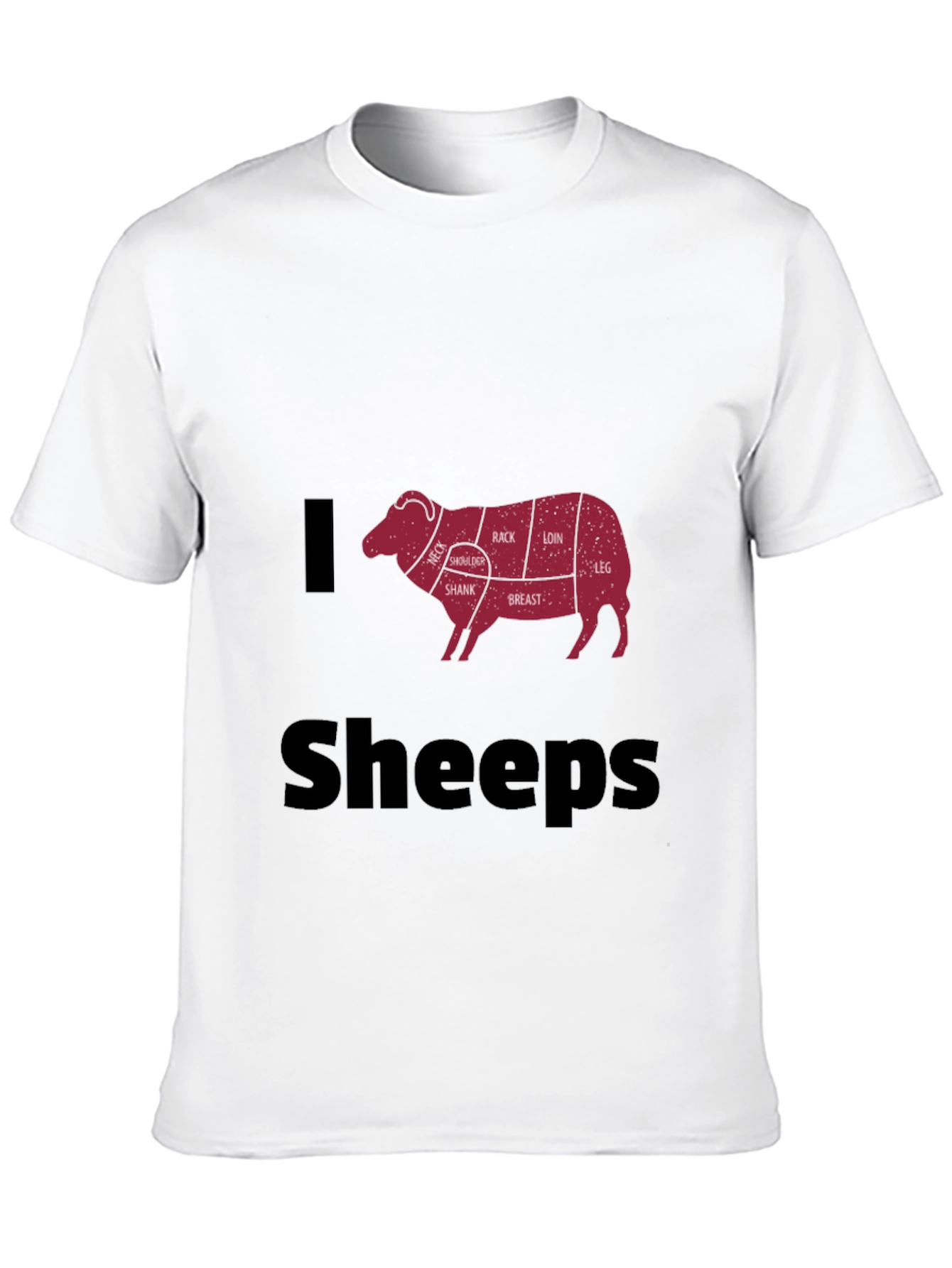 I Love Sheeps T-Shirt - Butcher Cut Sheep Tee