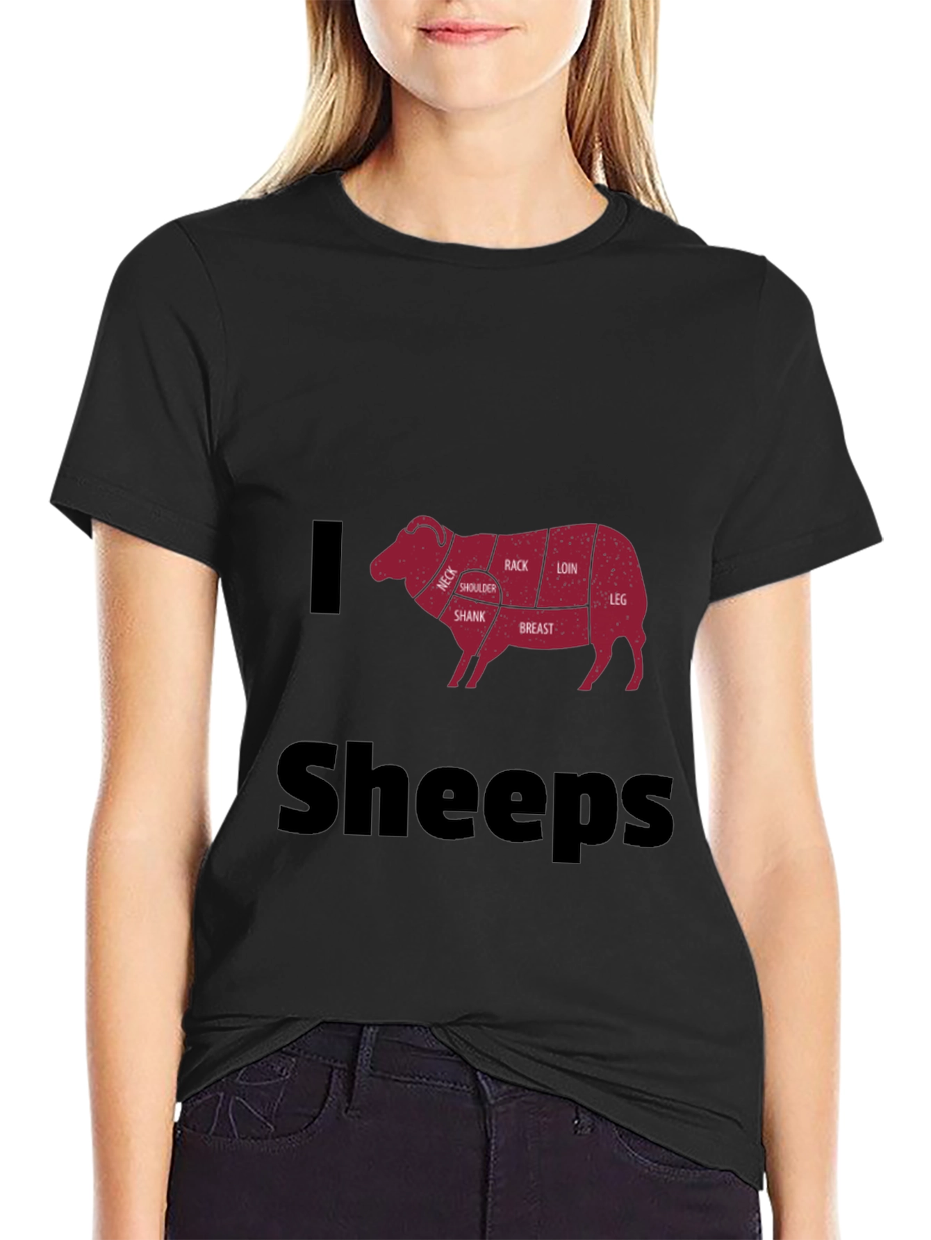 I Love Sheeps T-Shirt - Butcher Cut Sheep Tee