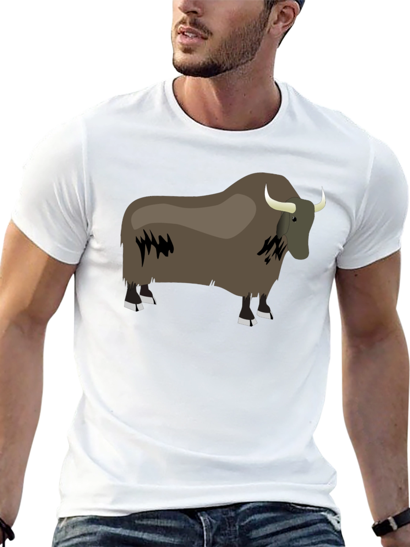 Yak Graphic Tee - Comfortable Black T-Shirt