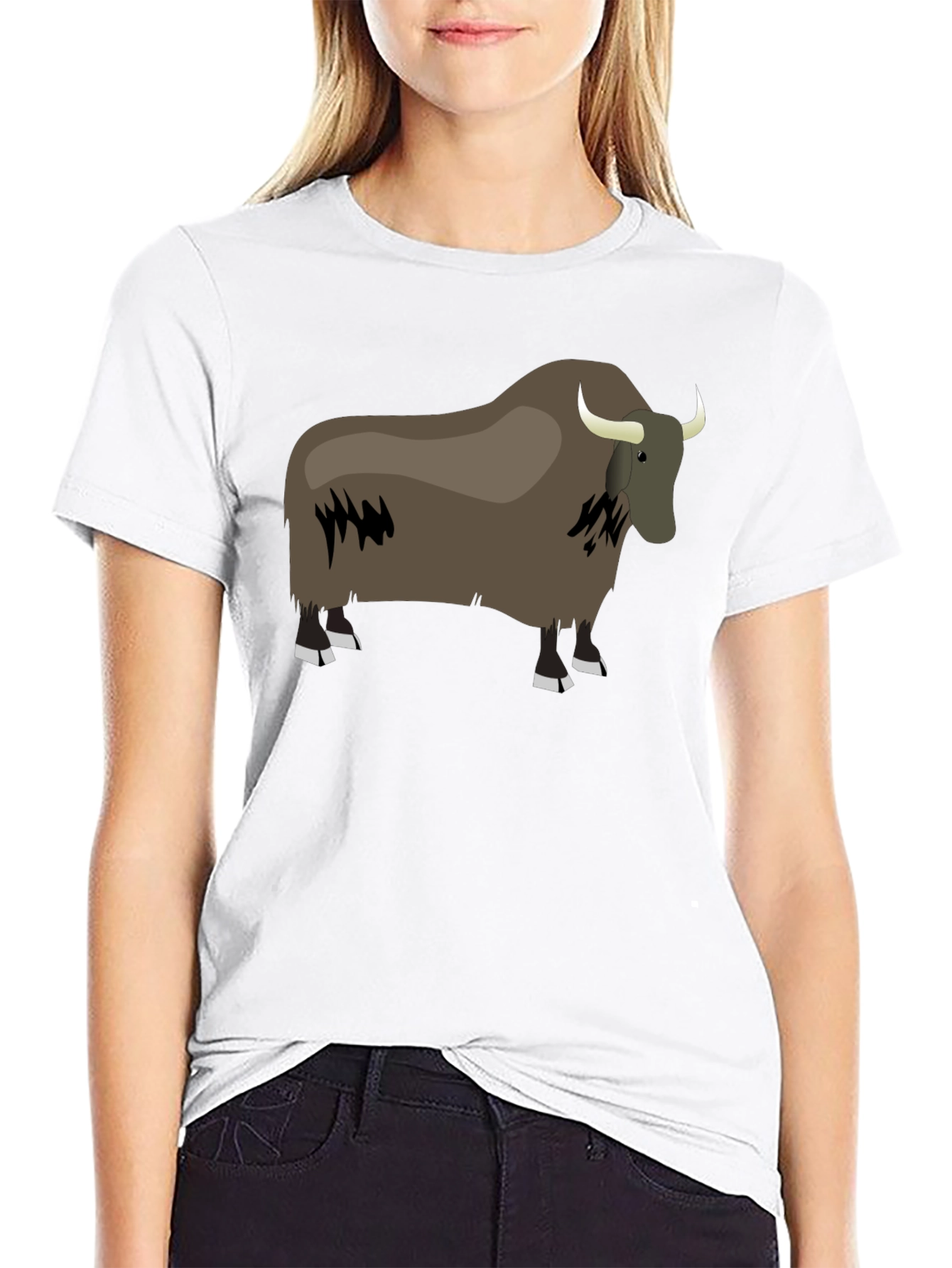 Yak Graphic Tee - Comfortable Black T-Shirt