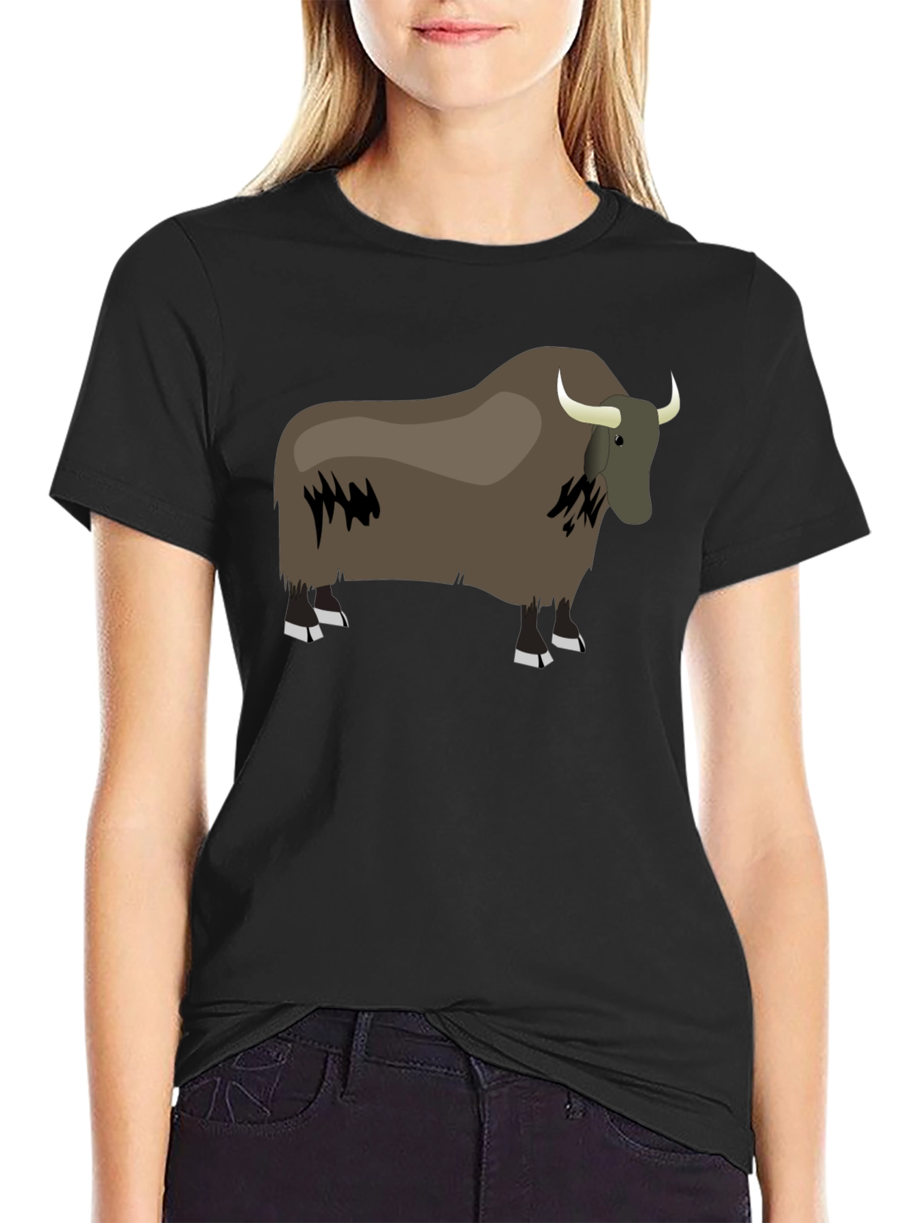 Yak Graphic Tee - Comfortable Black T-Shirt