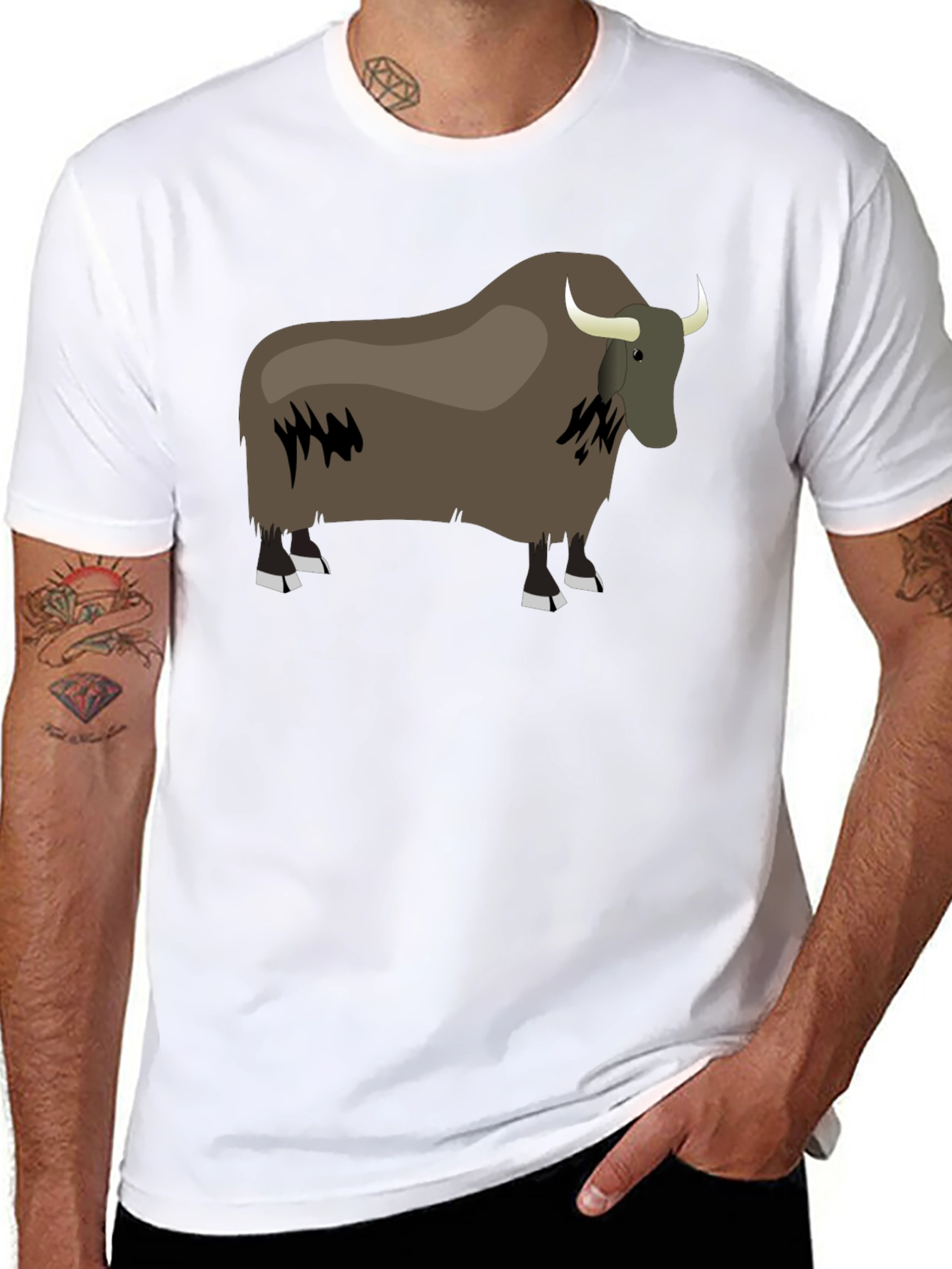 Yak Graphic Tee - Comfortable Black T-Shirt