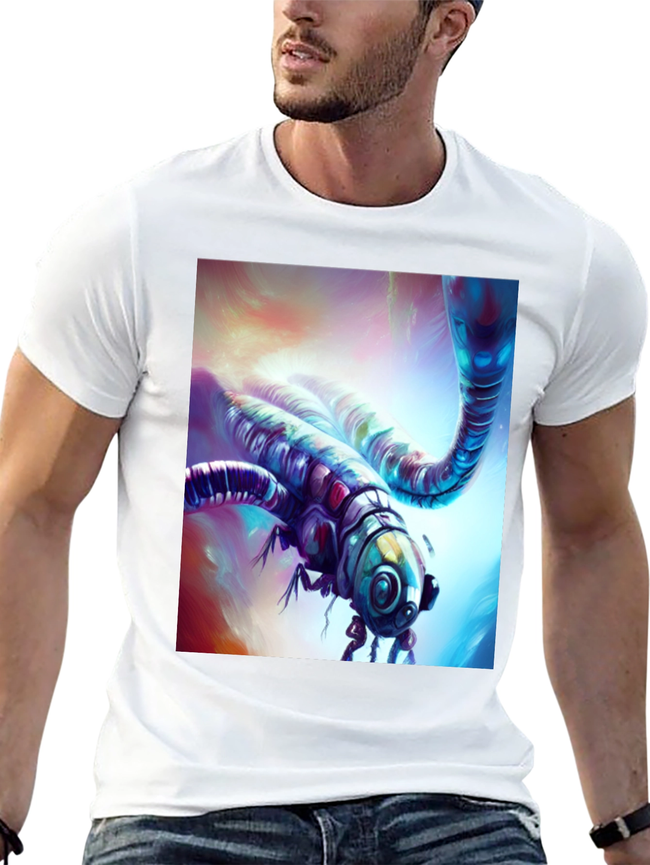 Abstract Insect Graphic Tee - Unique Art Shirt