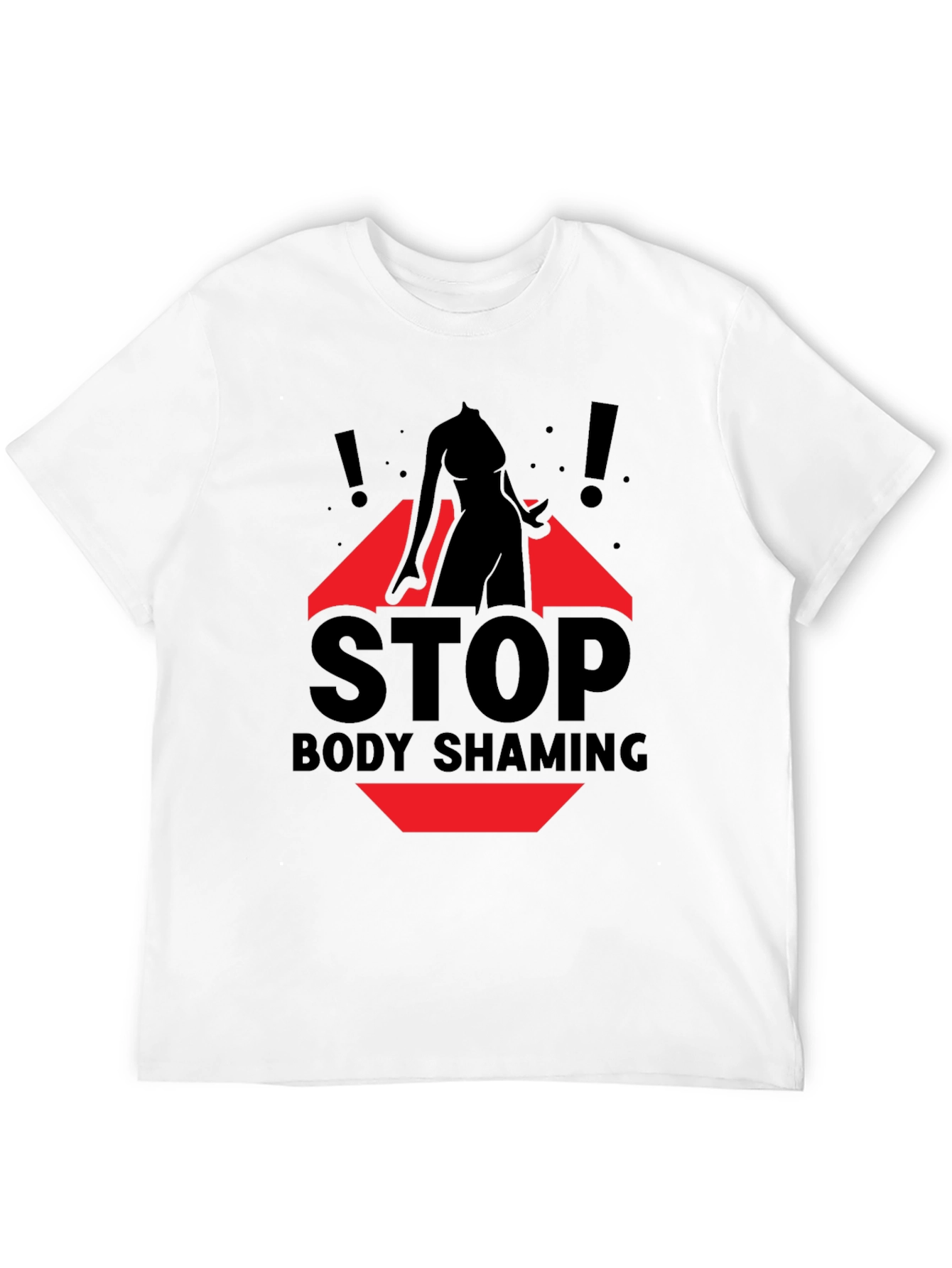 Stop Body Shaming Graphic Tee - Black