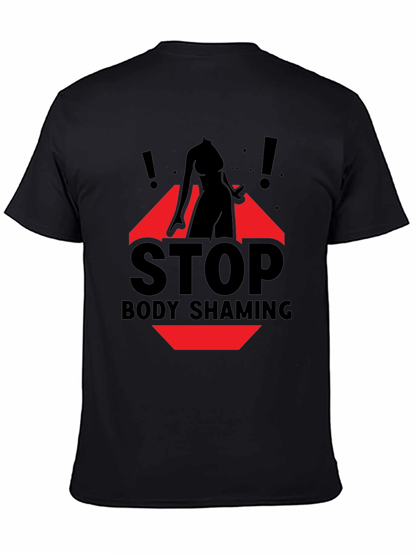 Stop Body Shaming Graphic Tee - Black