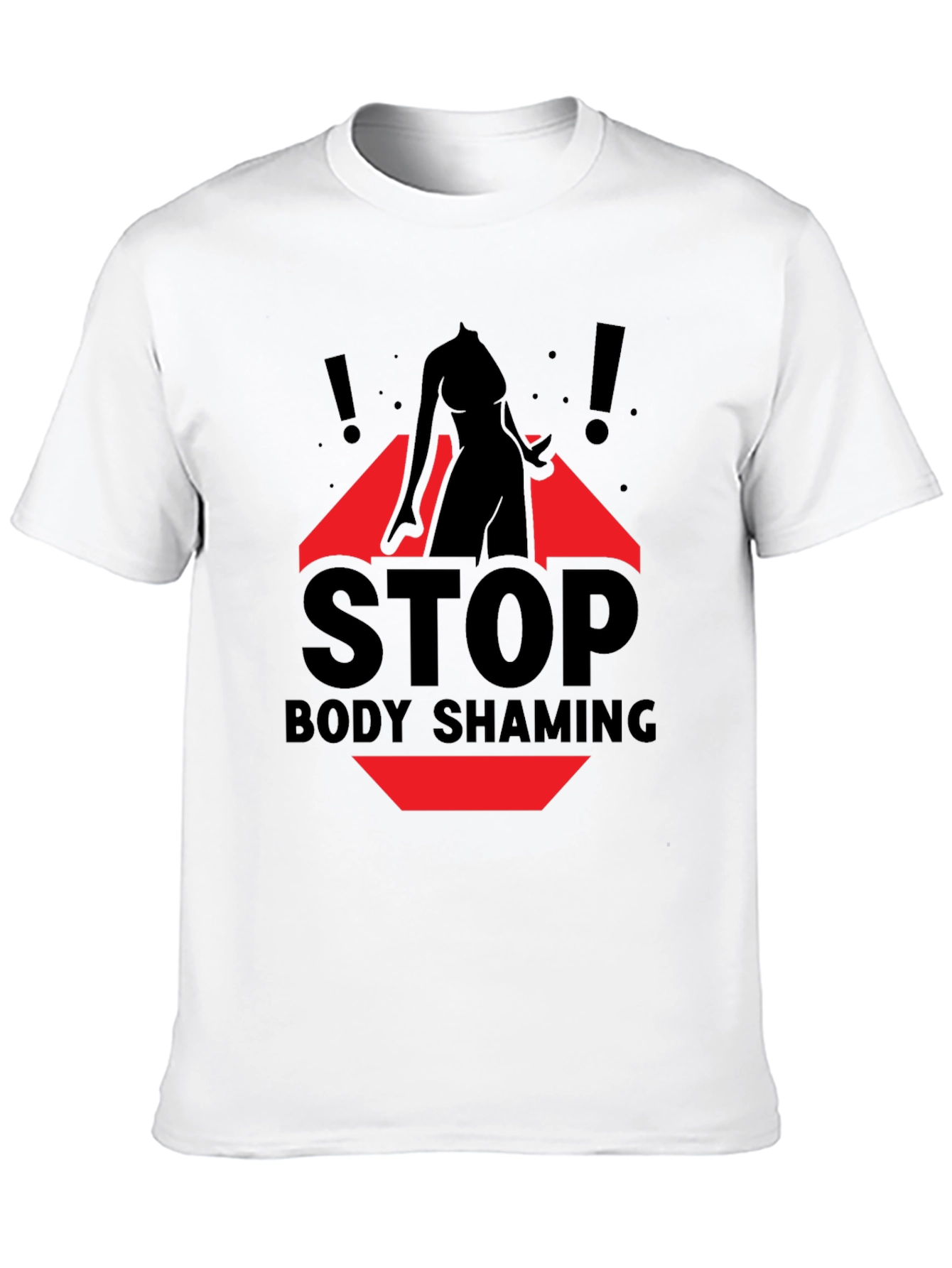 Stop Body Shaming Graphic Tee - Black