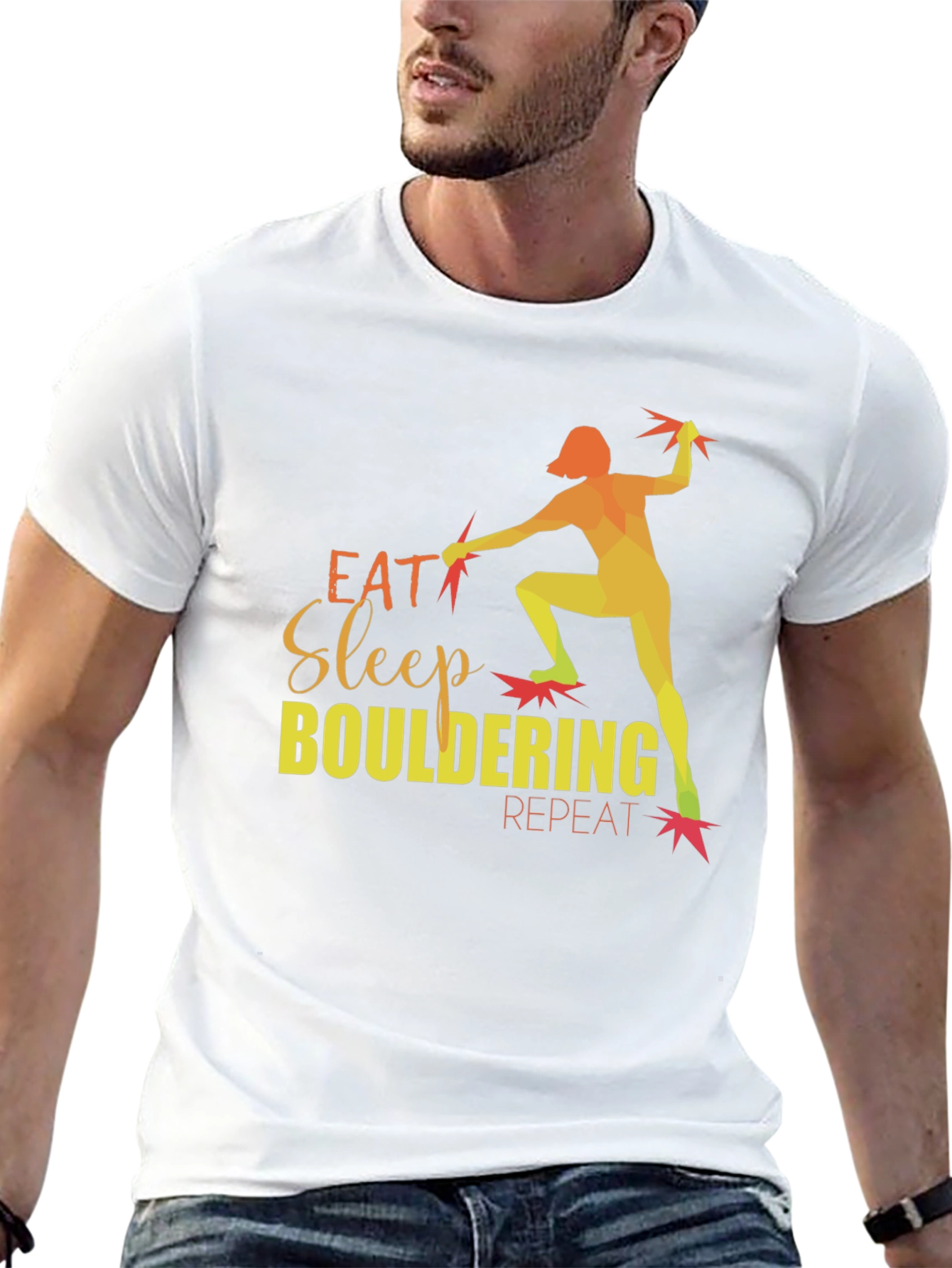 Eat Sleep Bouldering Repeat Graphic T-Shirt