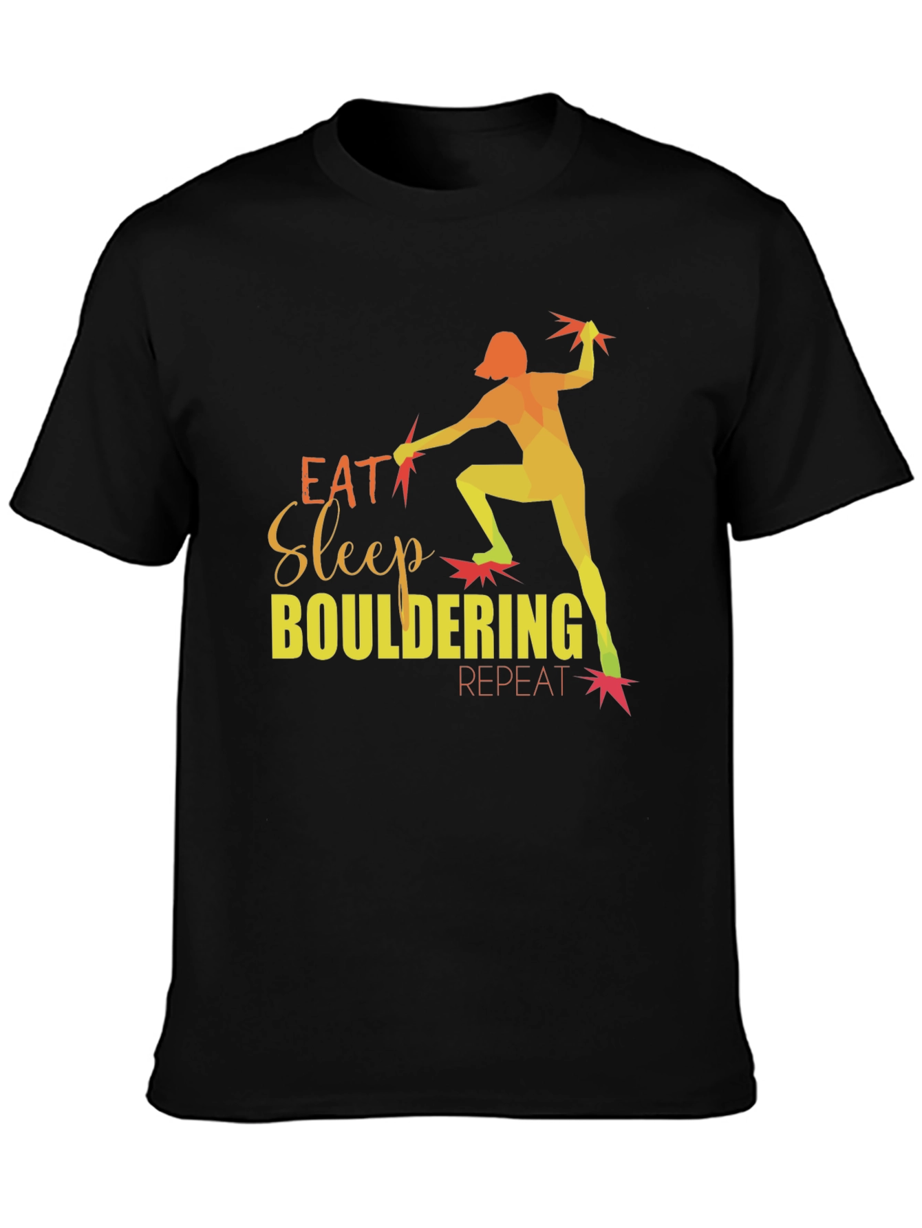 Eat Sleep Bouldering Repeat Graphic T-Shirt