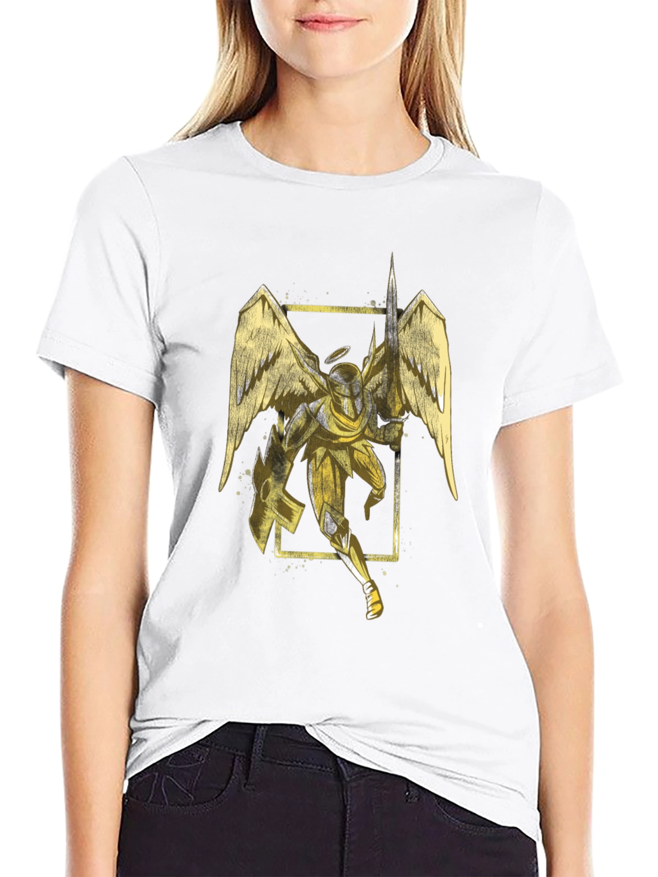Angel Knight Graphic Tee - Black T-Shirt