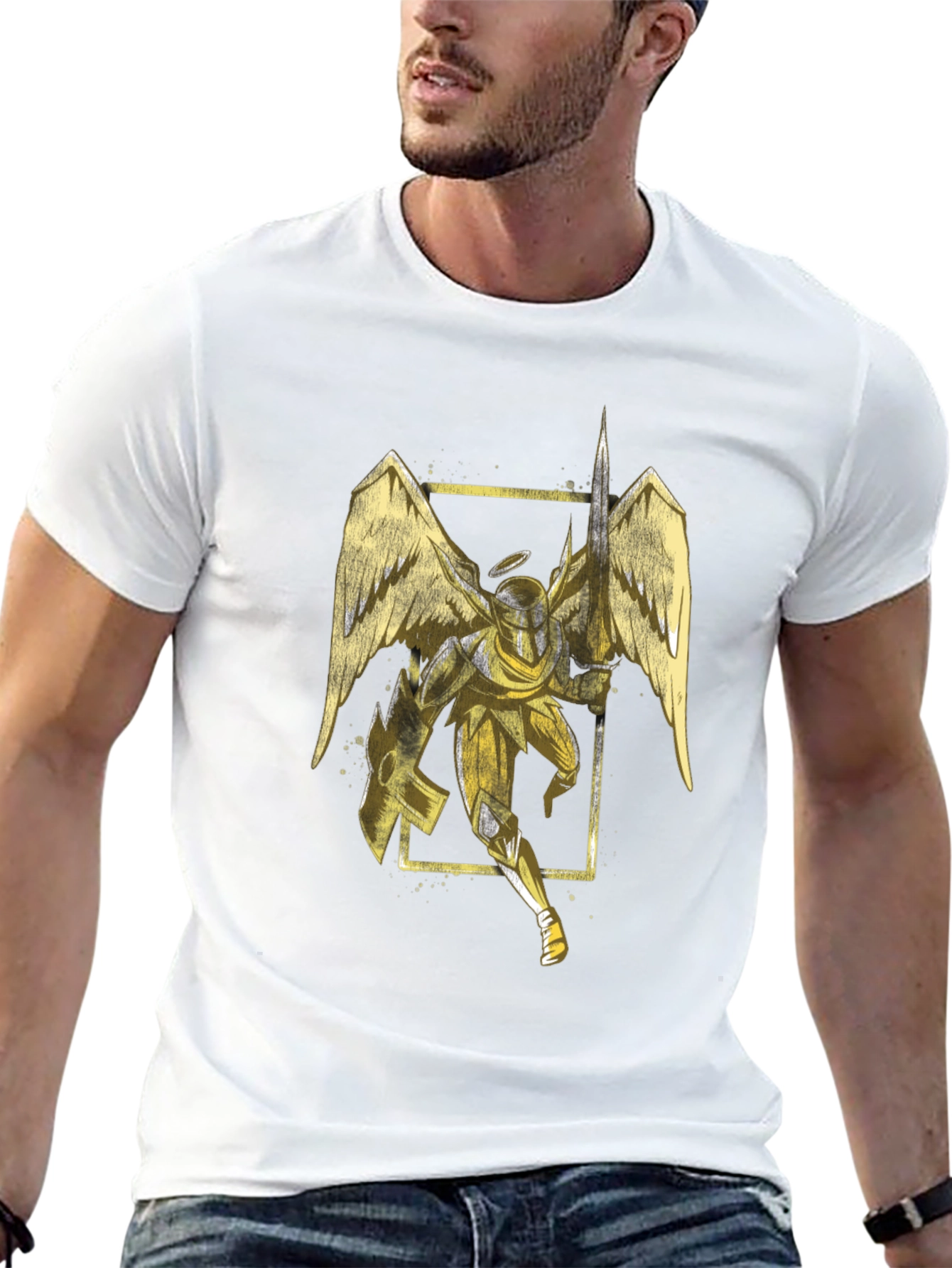 Angel Knight Graphic Tee - Black T-Shirt
