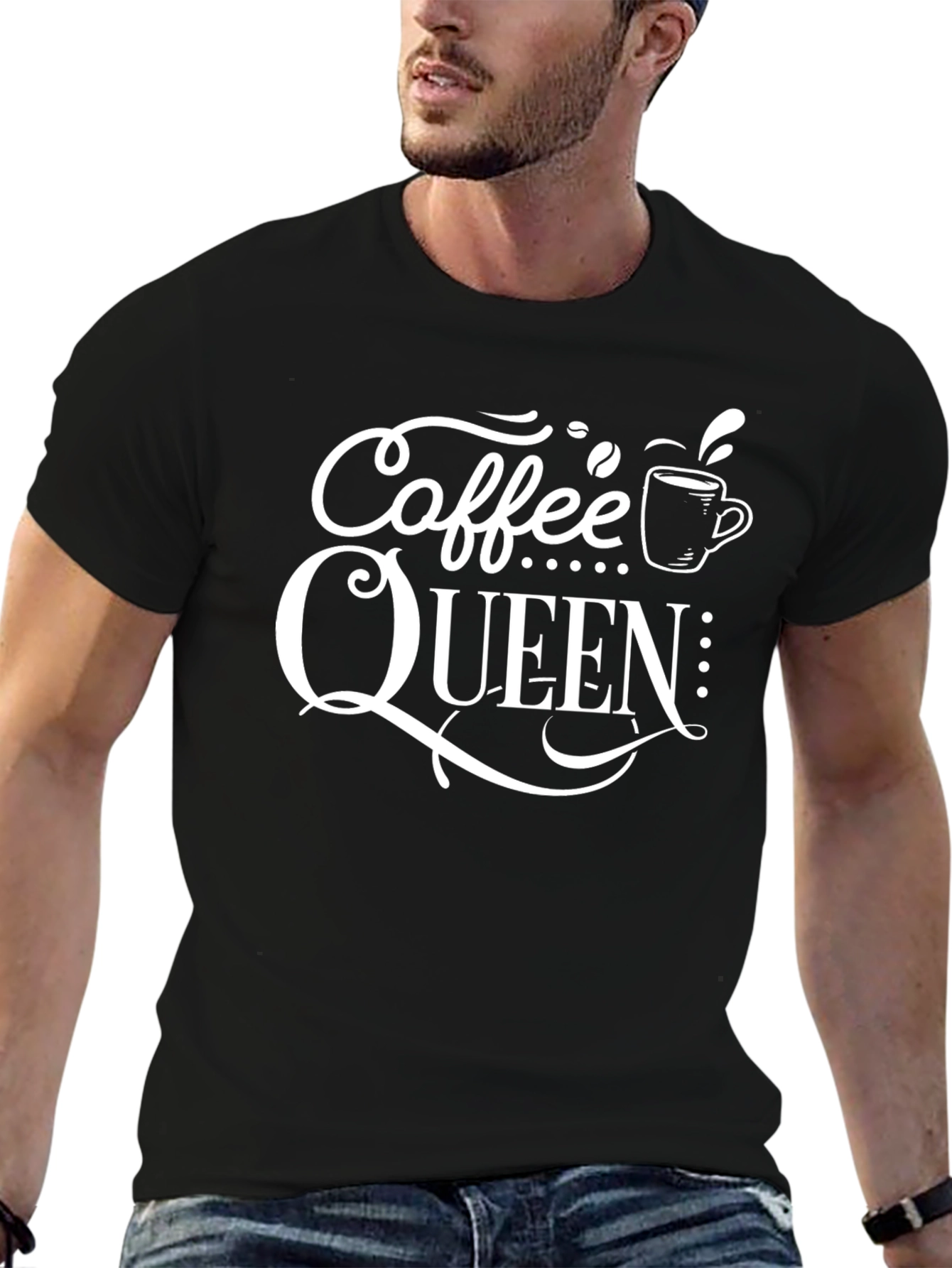Coffee Queen Graphic T-Shirt - Black