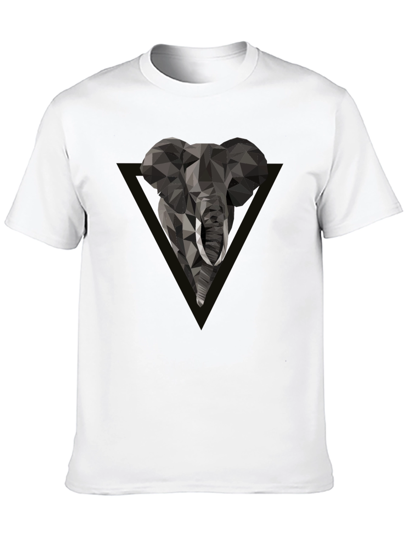 Geometric Elephant Tee - Modern Graphic Print