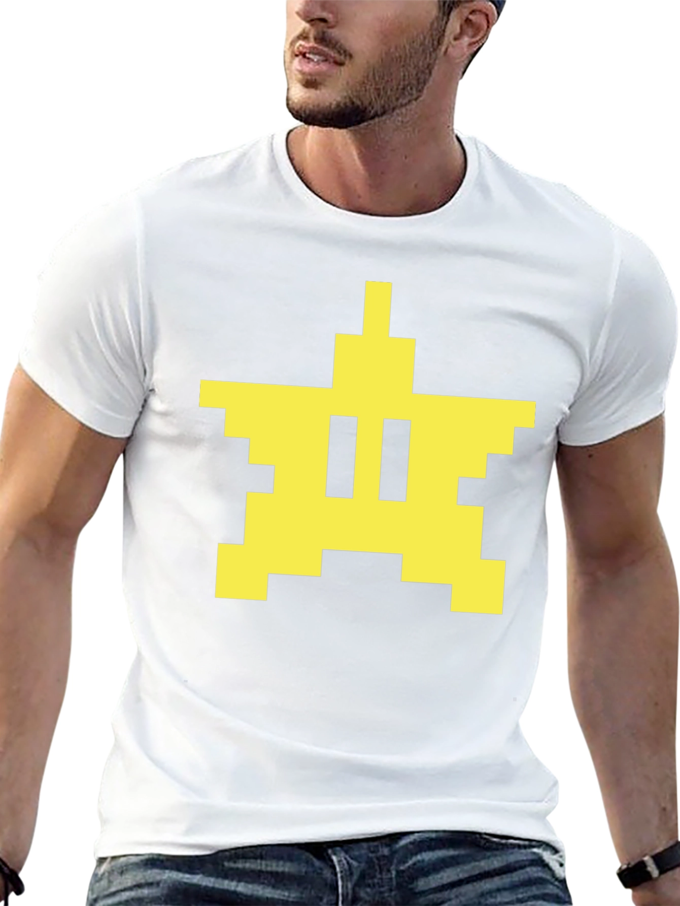 Retro 8-Bit Star T-Shirt - Pixelated Style!
