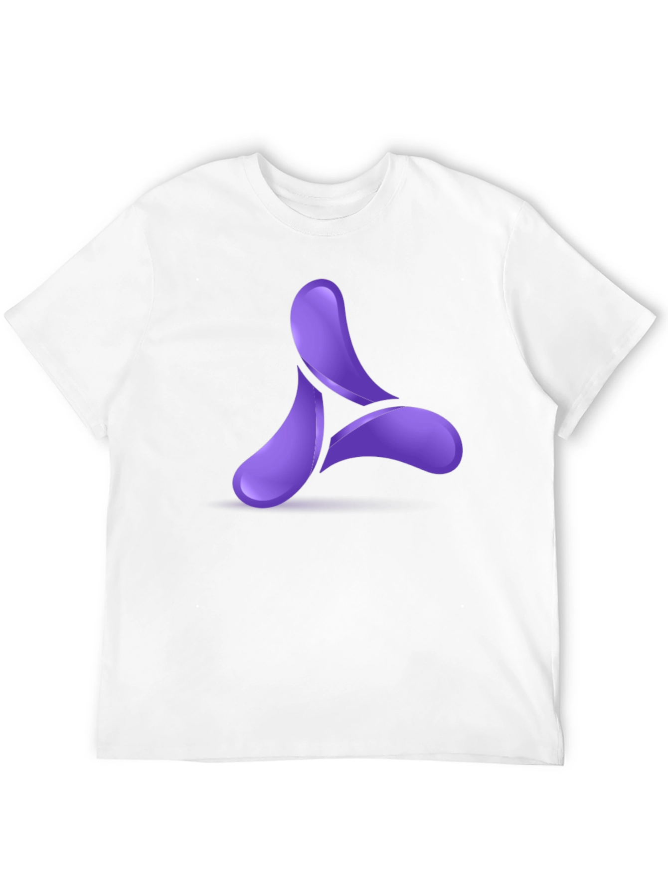 Modern Purple Logo Black T-Shirt