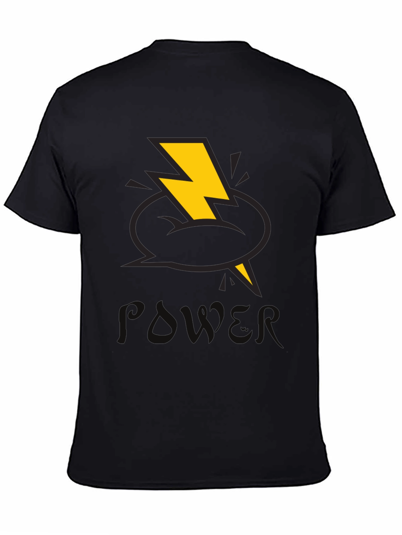 Power T-Shirt with Lightning Bolt Design