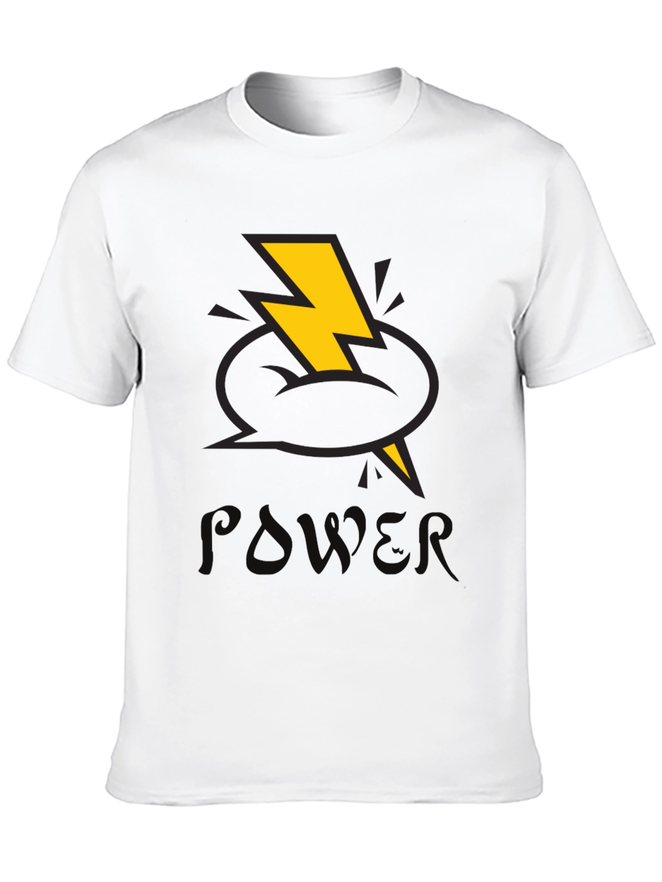 Power T-Shirt with Lightning Bolt Design