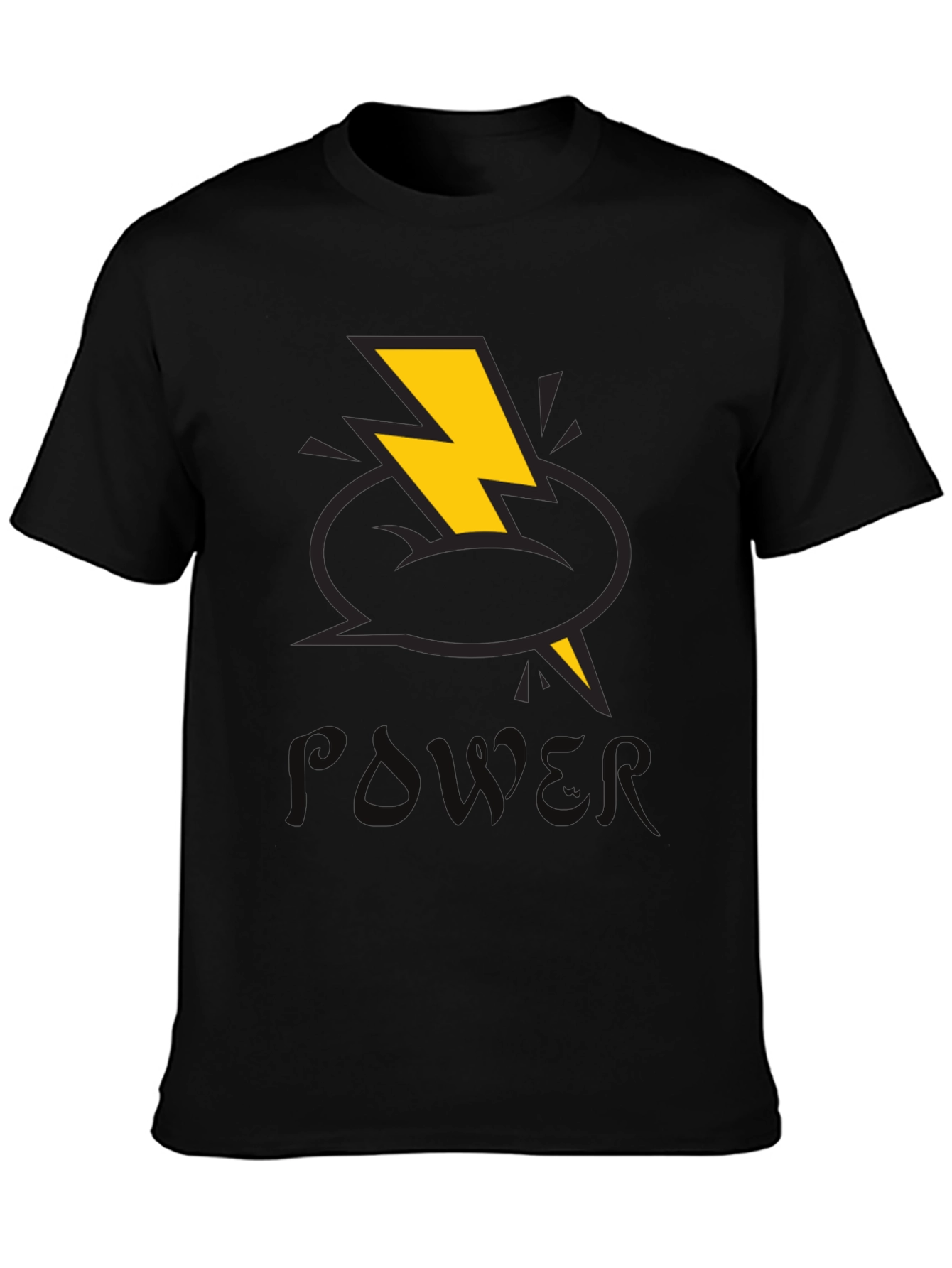 Power T-Shirt with Lightning Bolt Design