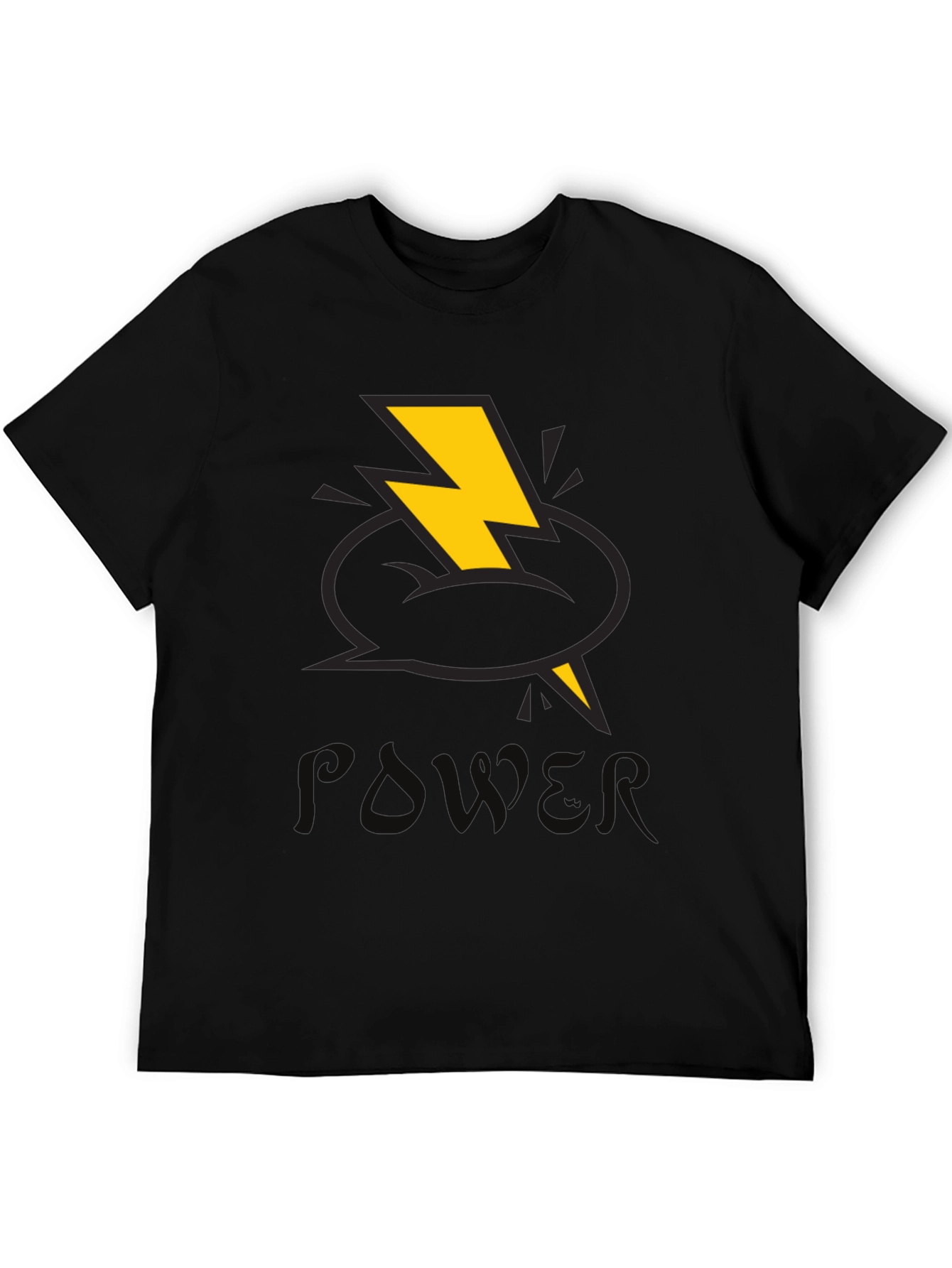 Power T-Shirt with Lightning Bolt Design