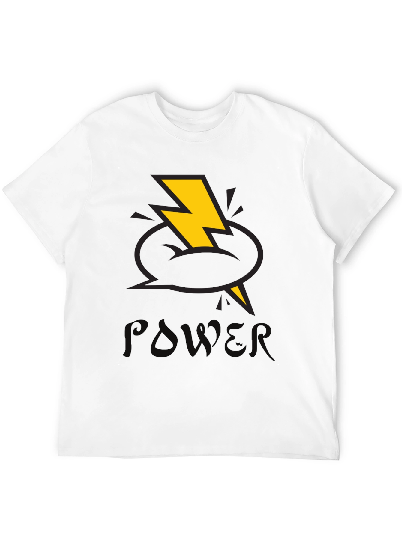 Power T-Shirt with Lightning Bolt Design