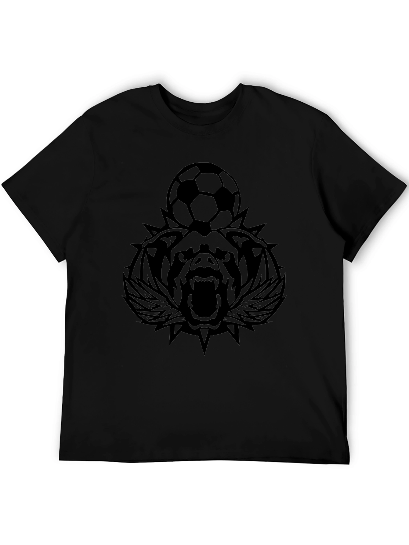 Bear Soccer Black T-Shirt