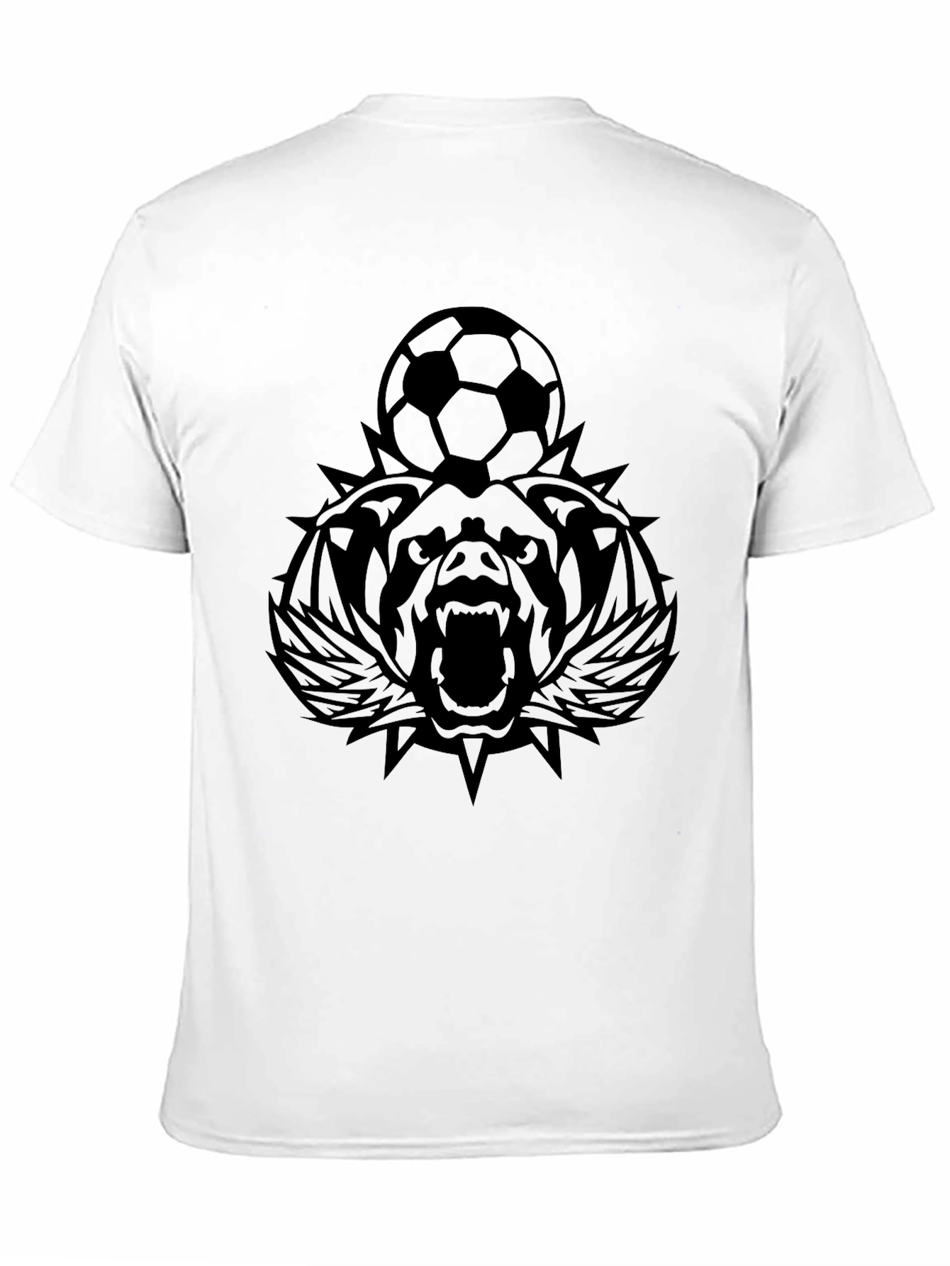 Bear Soccer Black T-Shirt