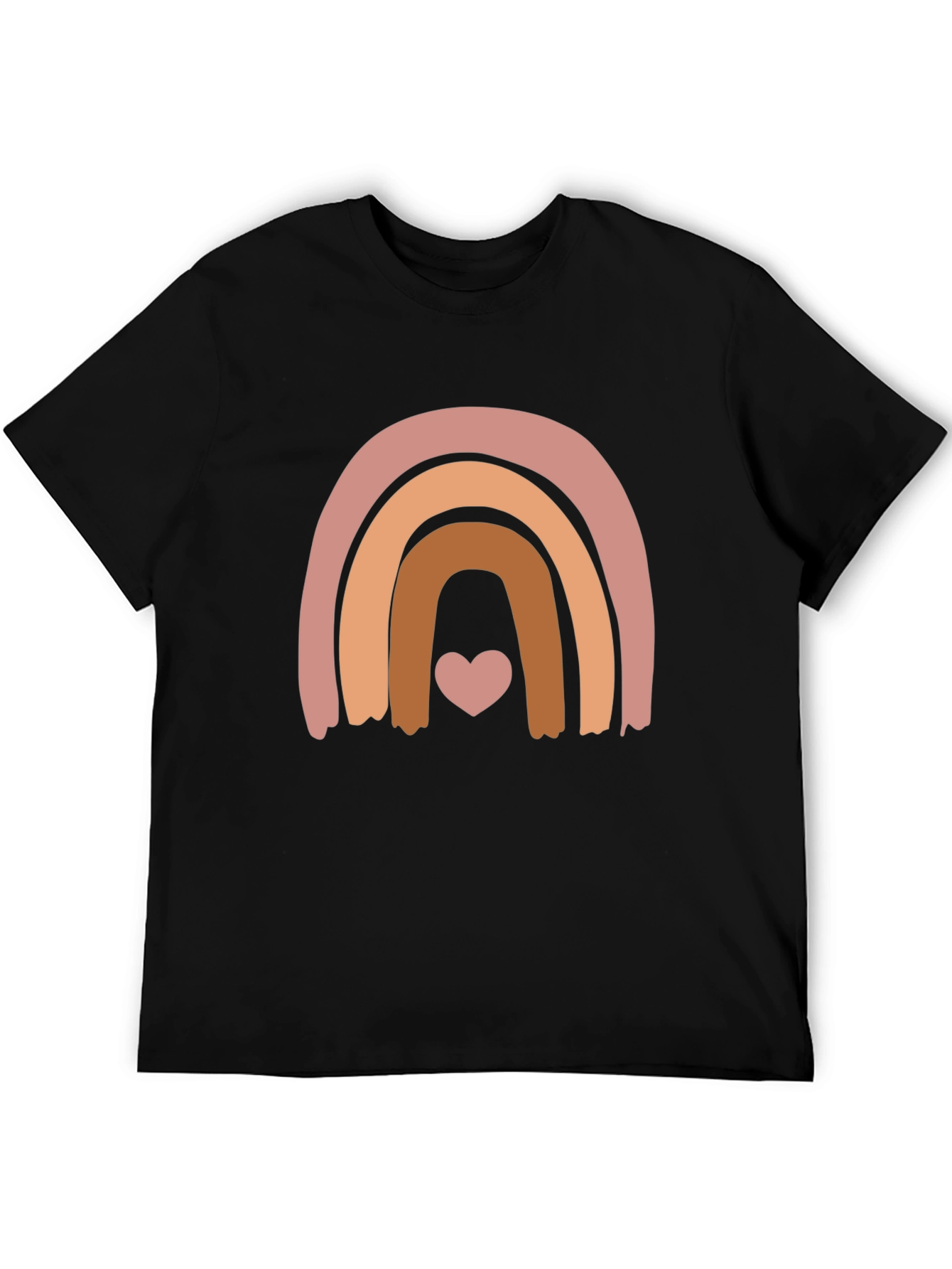 Boho Rainbow Heart Graphic Tee