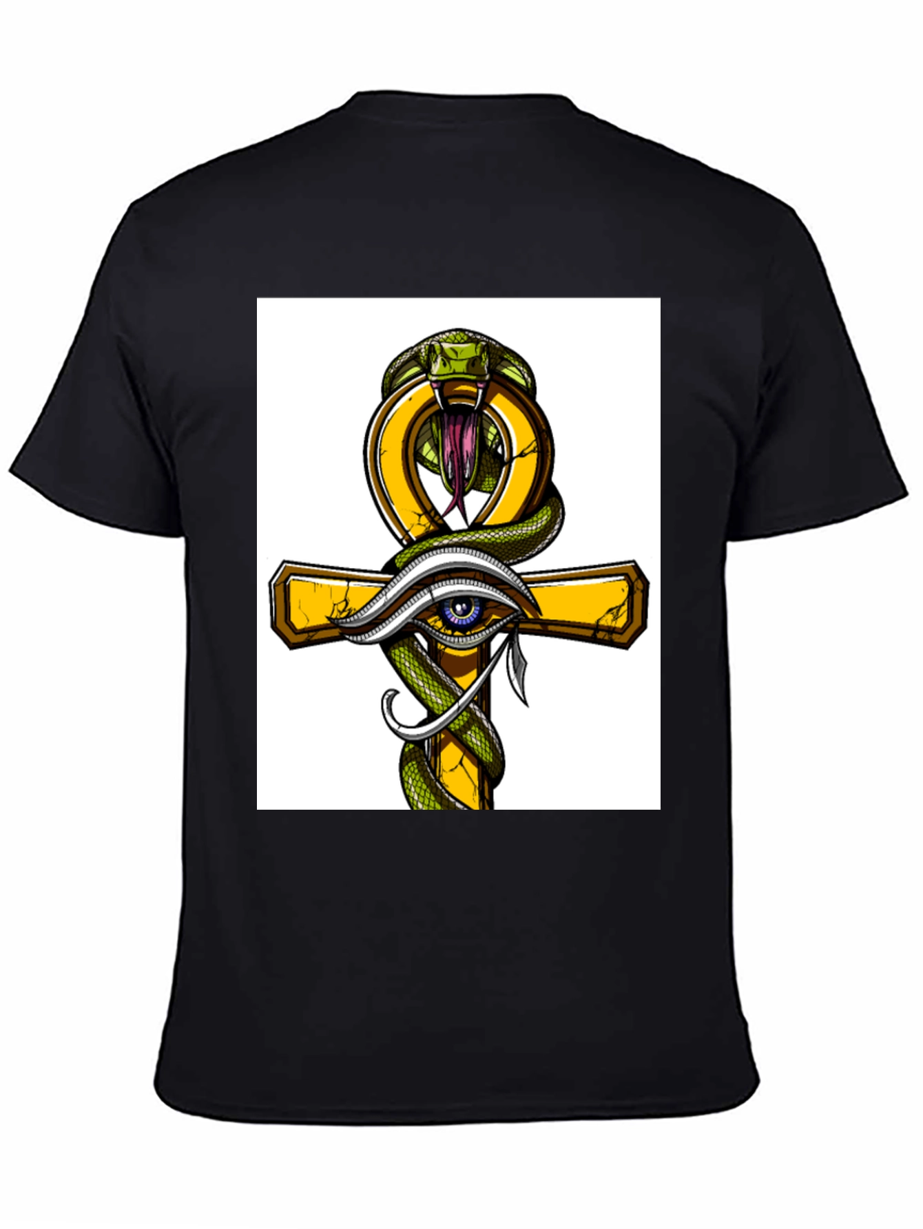 Ankh Snake & Eye T-Shirt - Stylish Graphic Tee