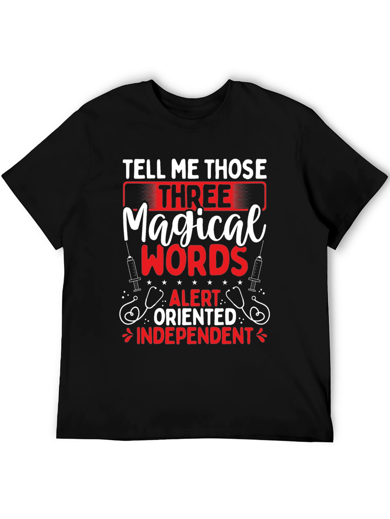 Magical Words Nurse T-Shirt - Black
