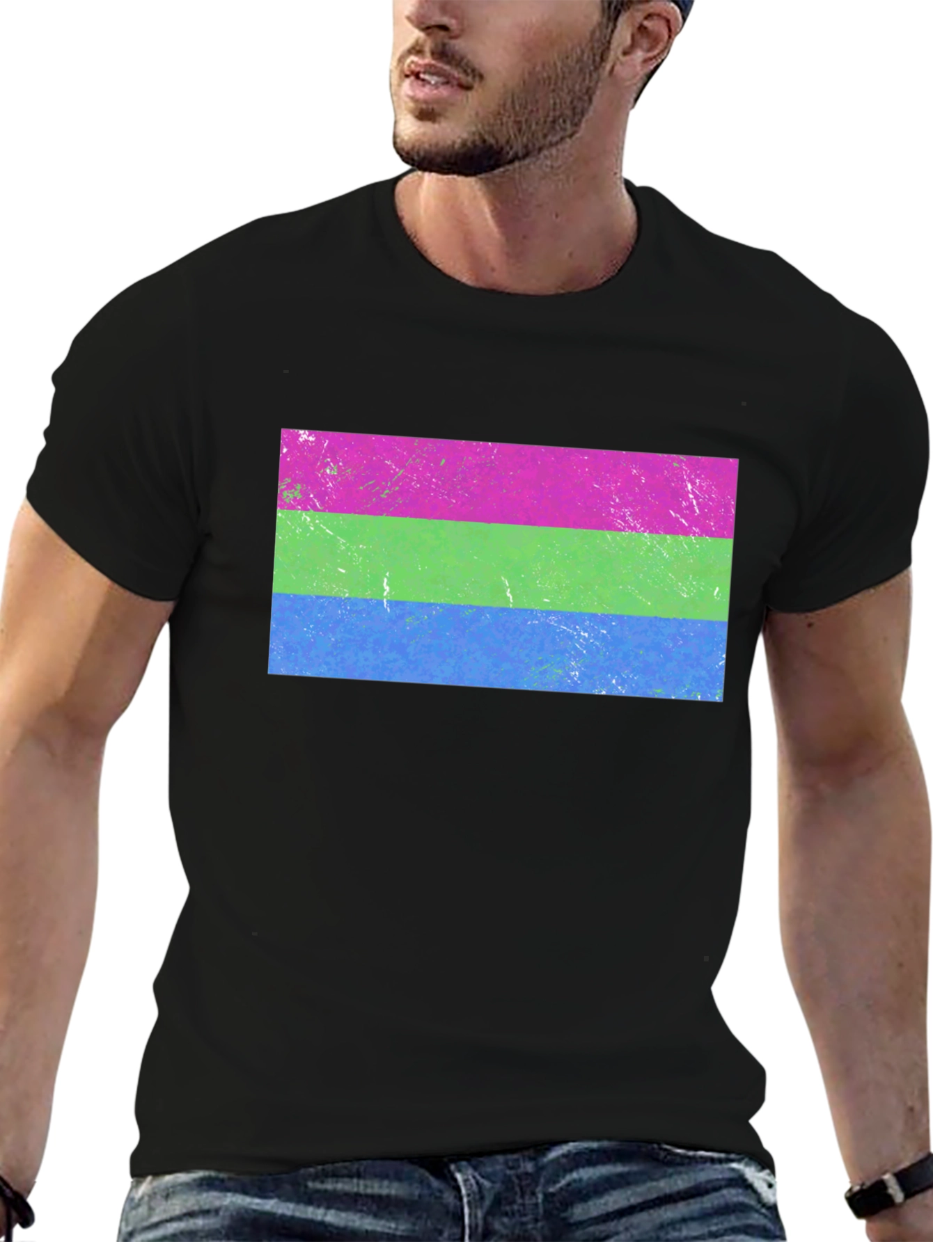 Pansexual Pride Flag Graphic Tee - Unisex