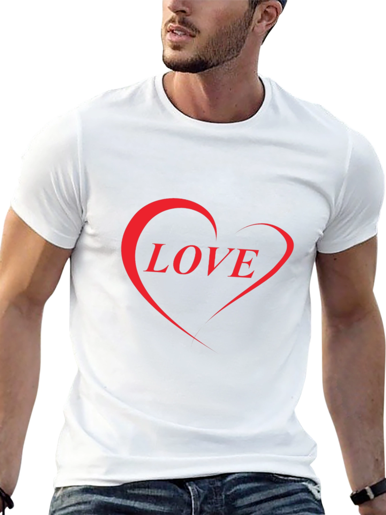Love Heart Graphic Black T-Shirt - Stylish Casual Wear