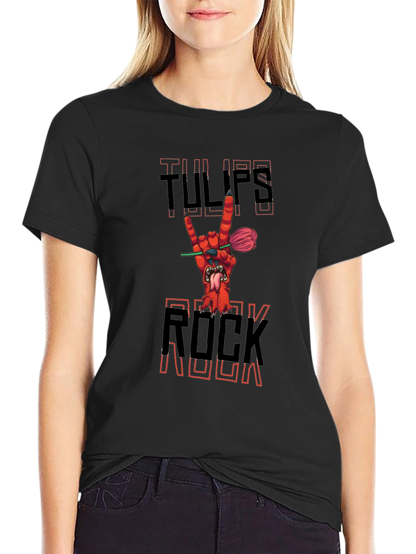 Tulips Rock T-Shirt - Edgy Graphic Tee