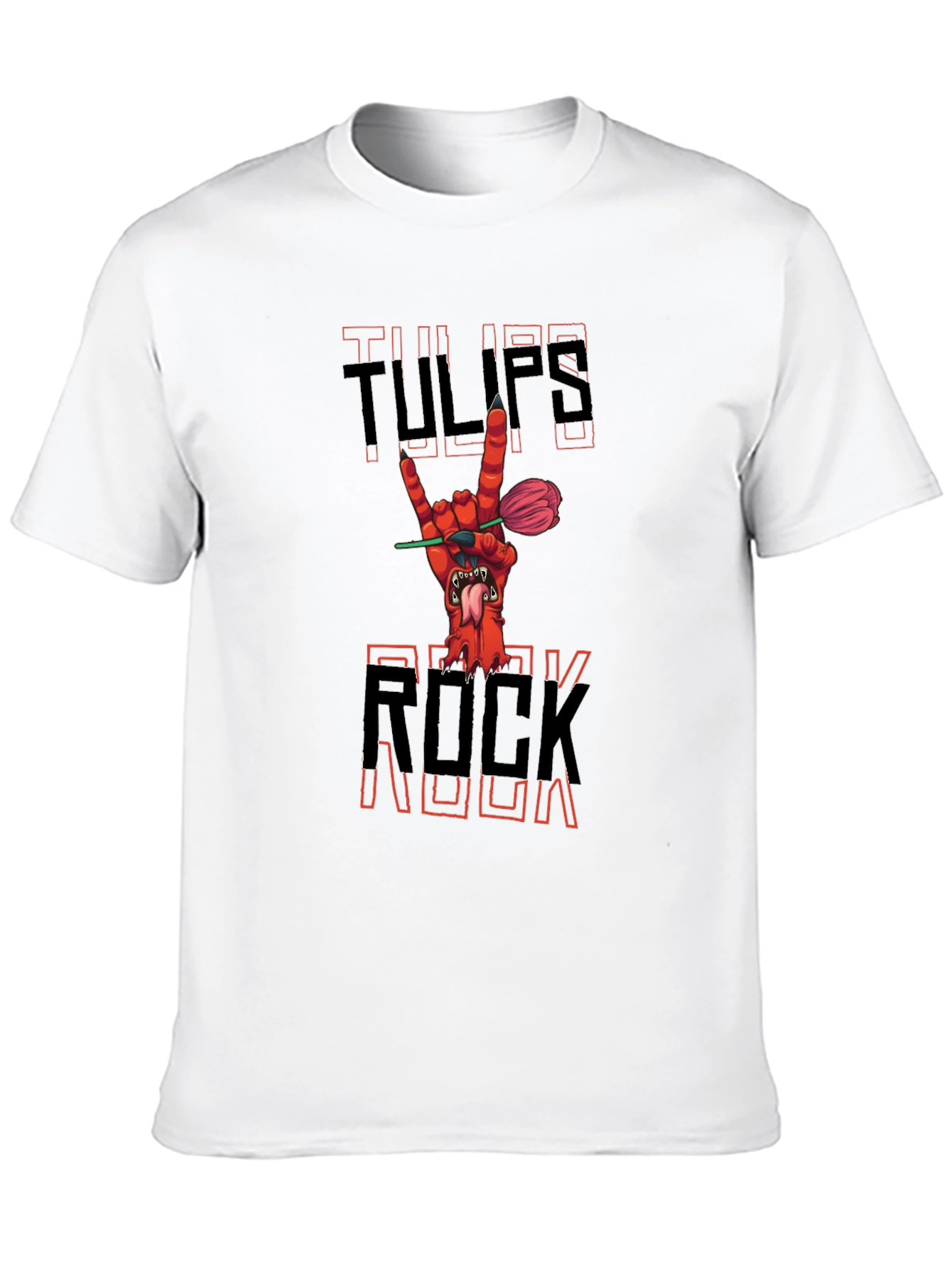 Tulips Rock T-Shirt - Edgy Graphic Tee