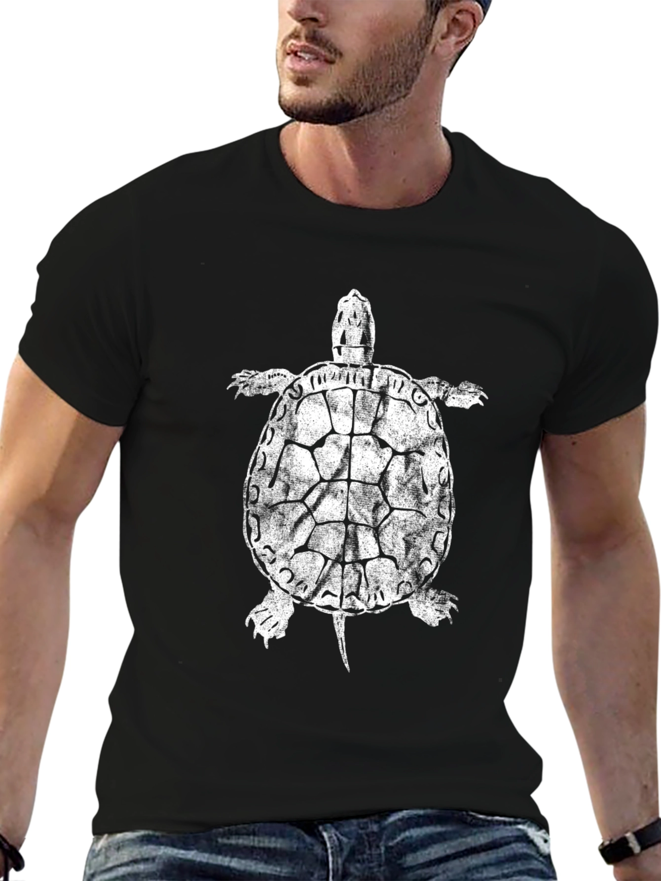 Turtle Graphic Tee - Mens Black T-Shirt