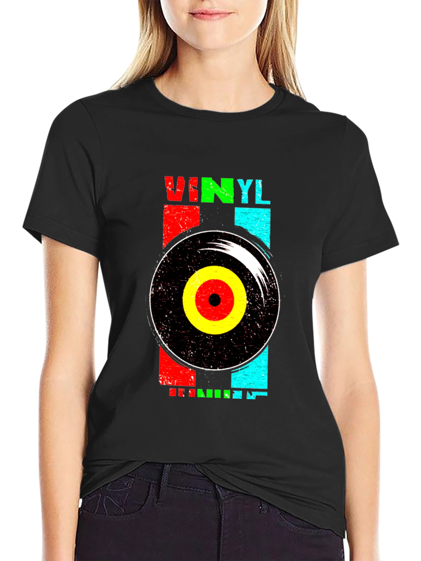 Retro Vinyl Record Graphic T-Shirt