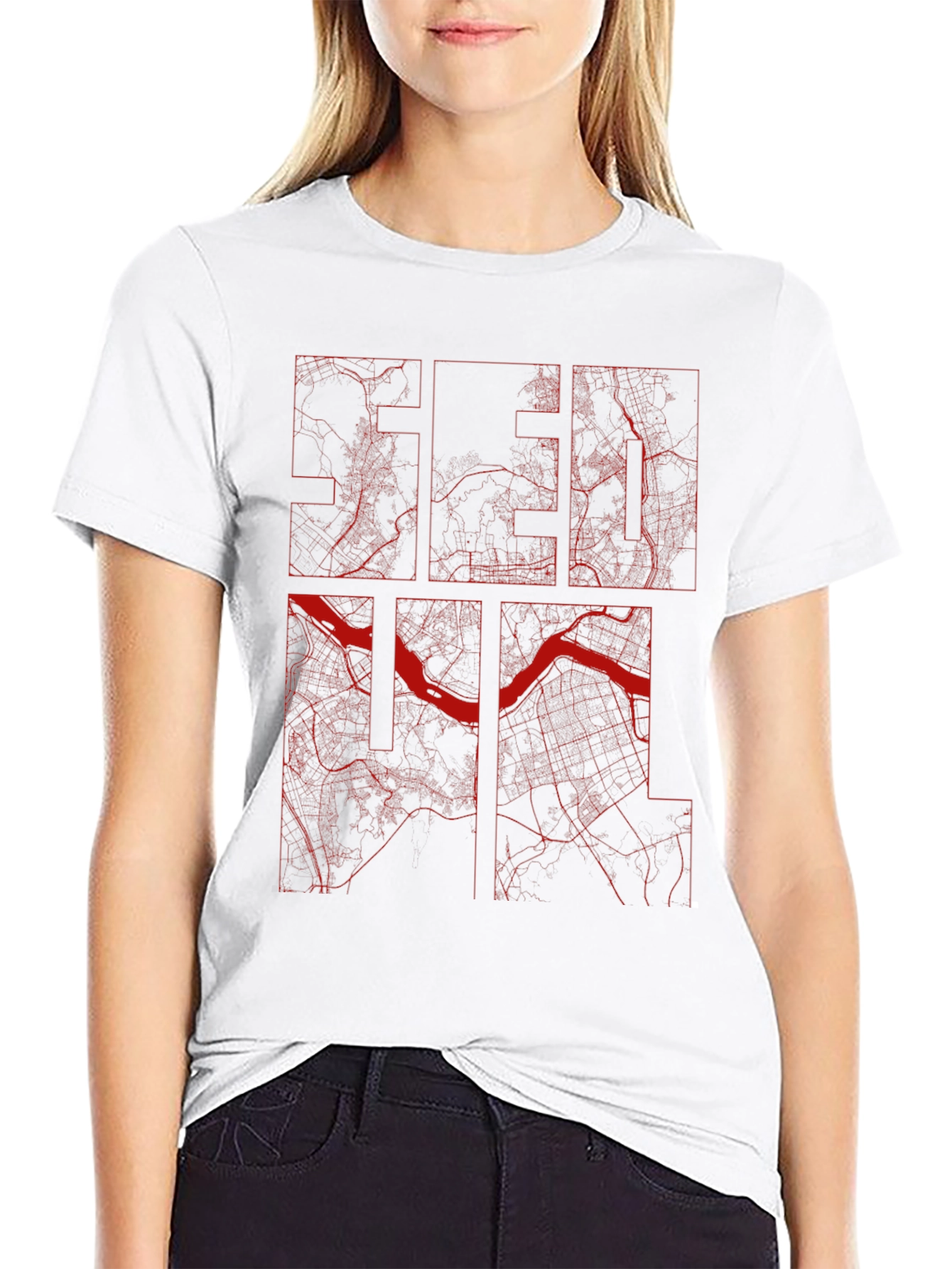 Seoul Map T-Shirt - Unique City Design