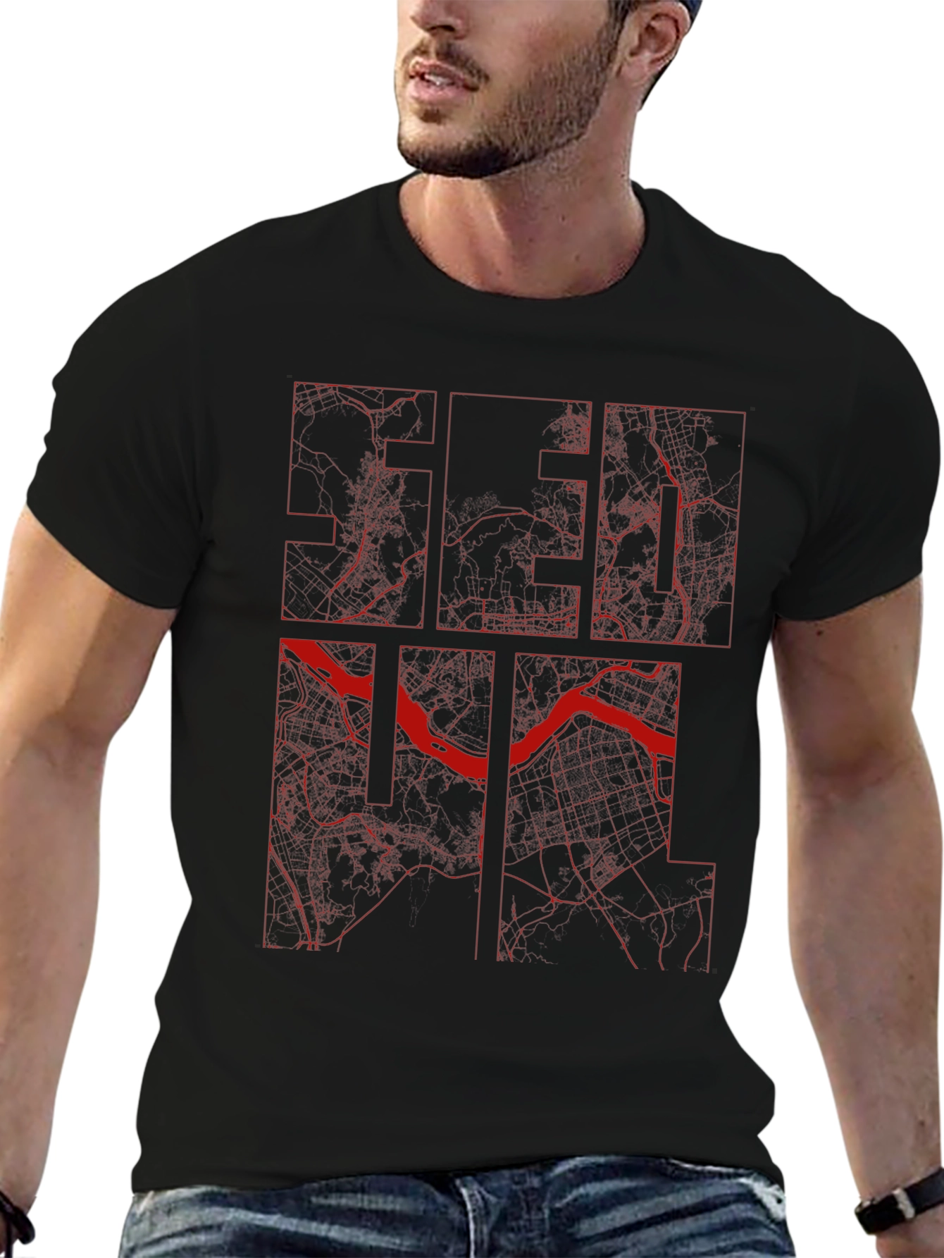 Seoul Map T-Shirt - Unique City Design