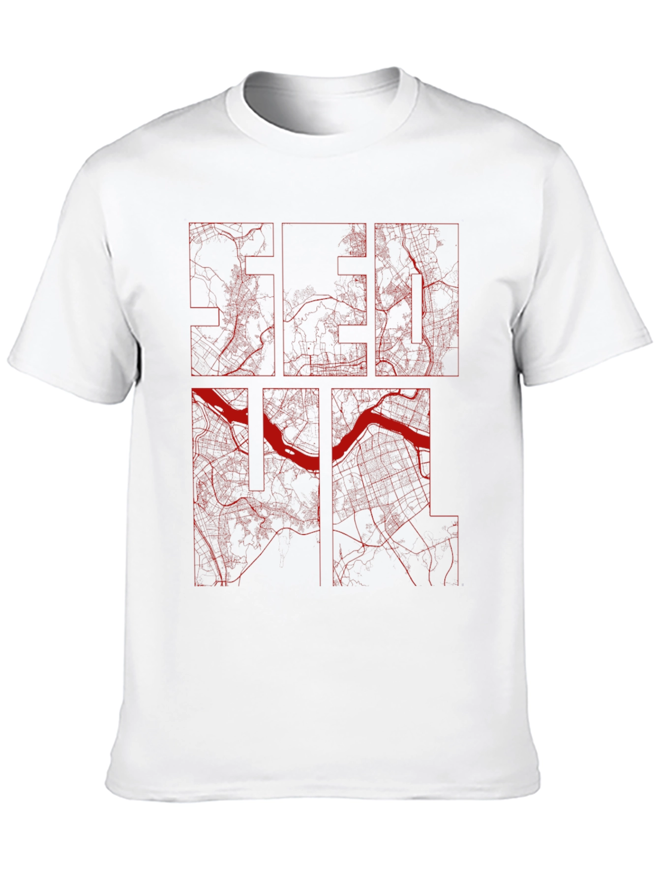 Seoul Map T-Shirt - Unique City Design