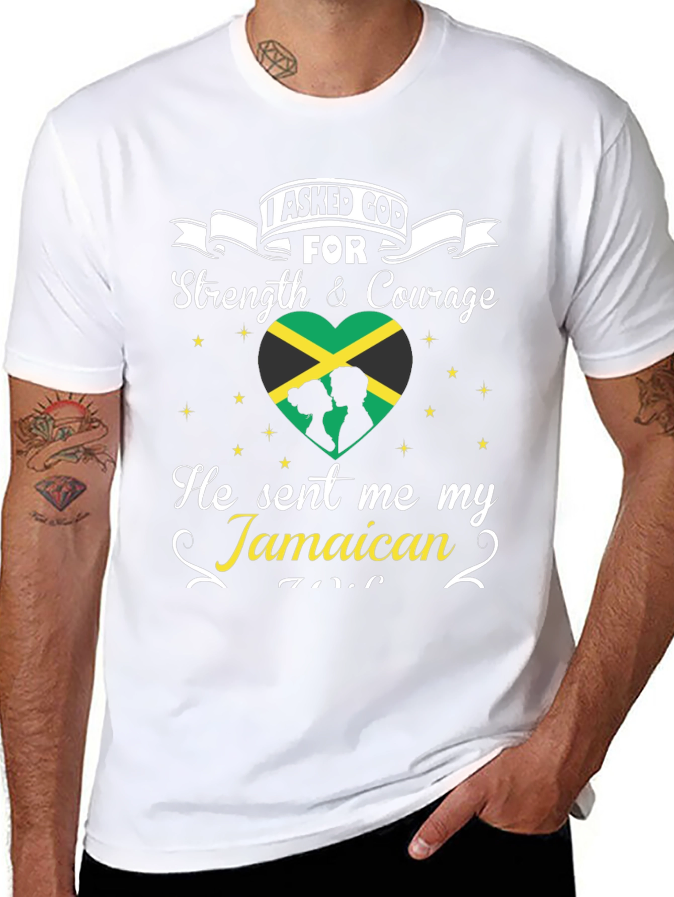Jamaican Love T-Shirt - God Sent Me My Jamaican