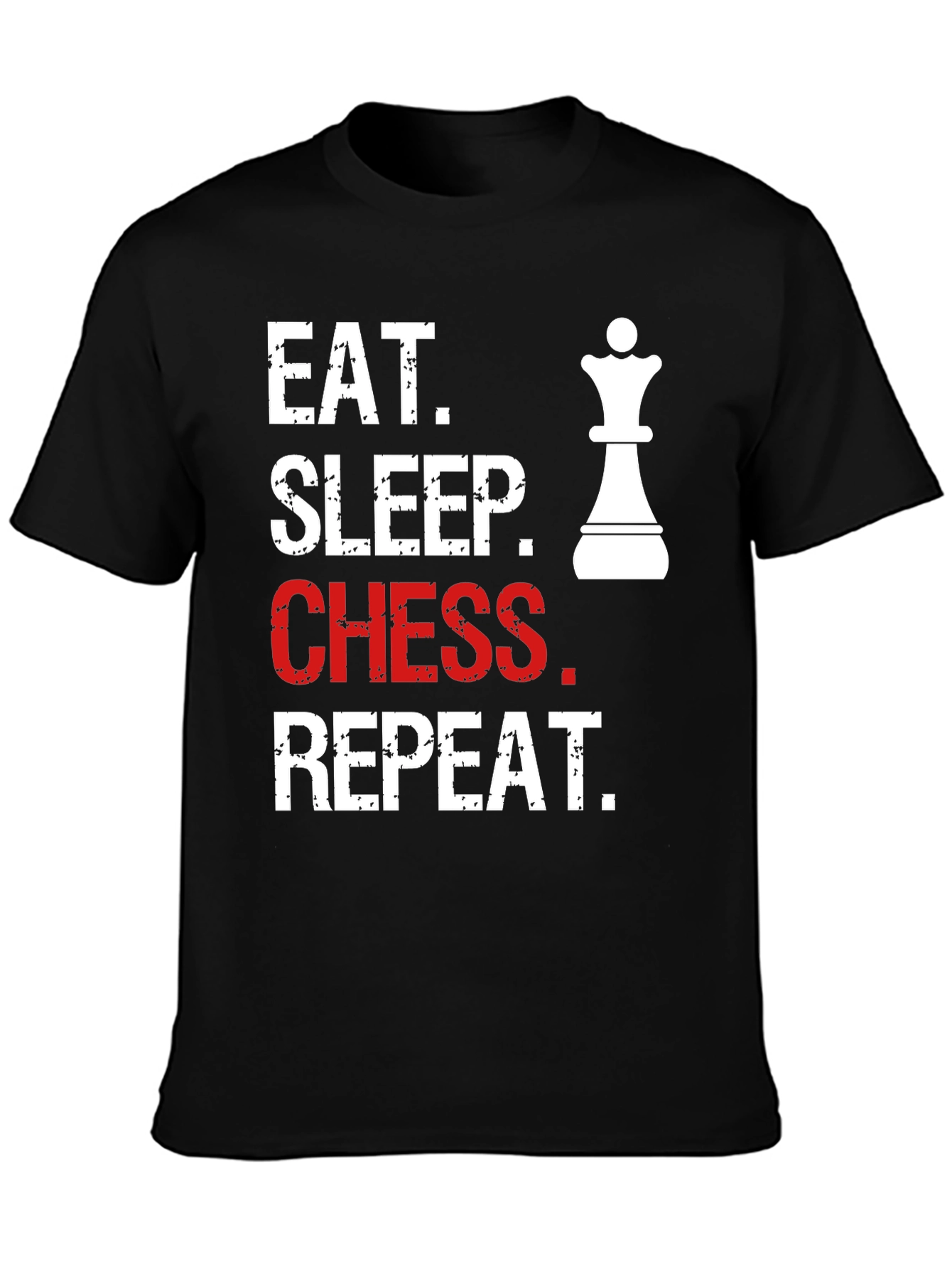 Eat Sleep Chess Repeat T-Shirt - Queen Graphic