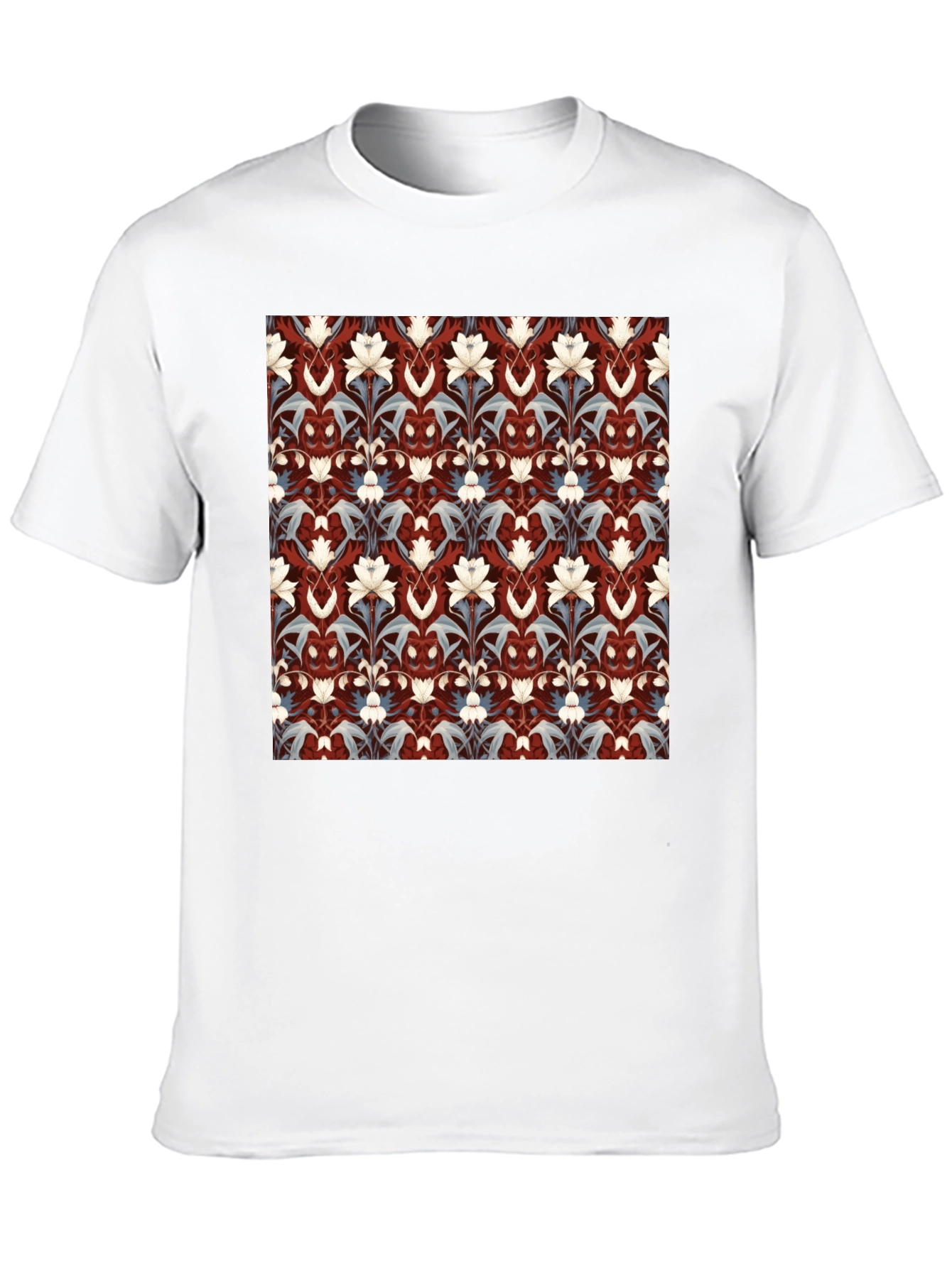 Floral Patterned Black T-Shirt
