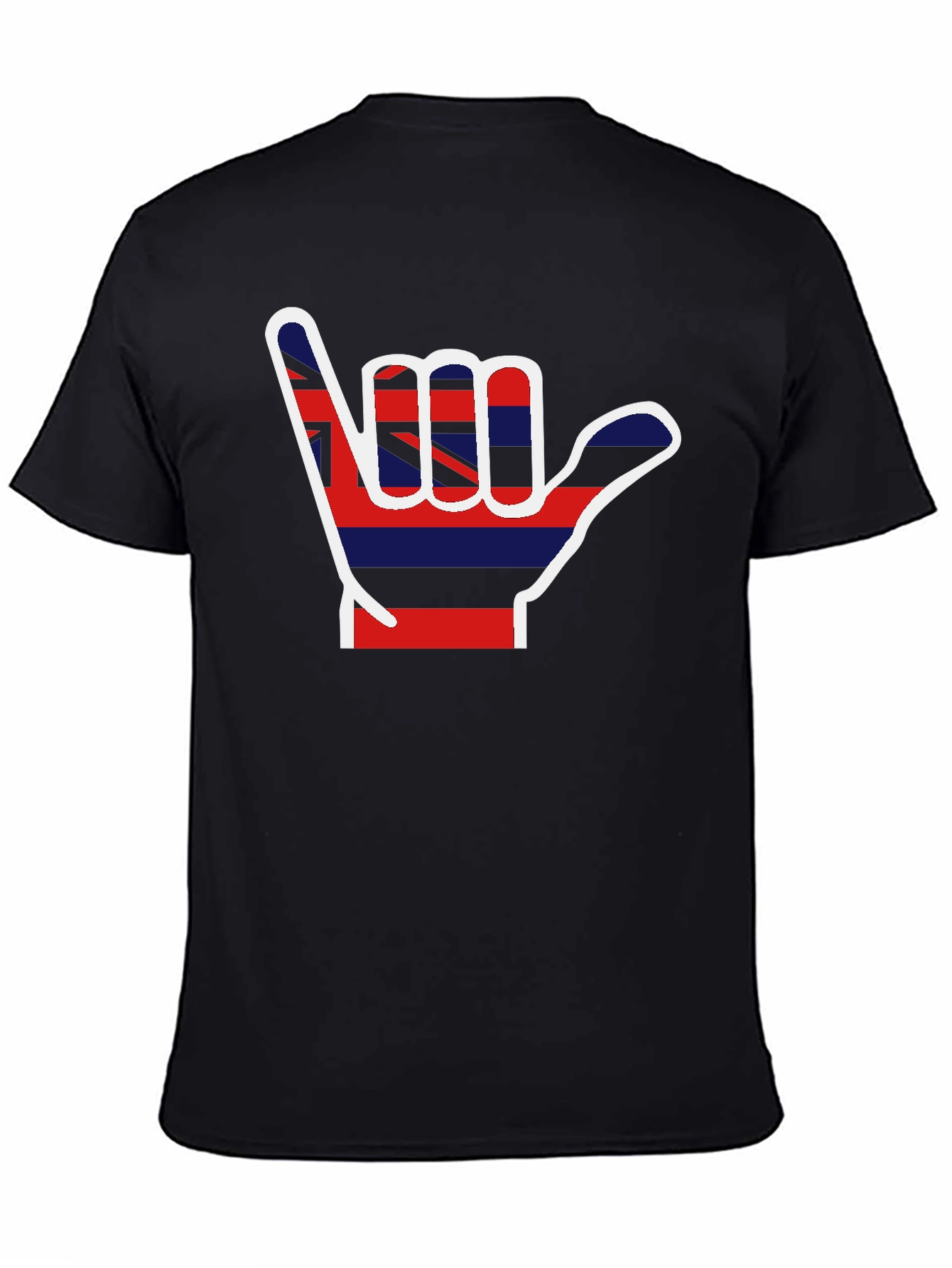 Hang Loose Hawaiian Flag Shaka Graphic T-Shirt