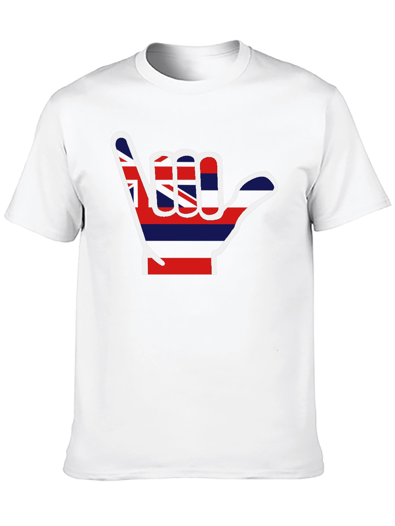 Hang Loose Hawaiian Flag Shaka Graphic T-Shirt