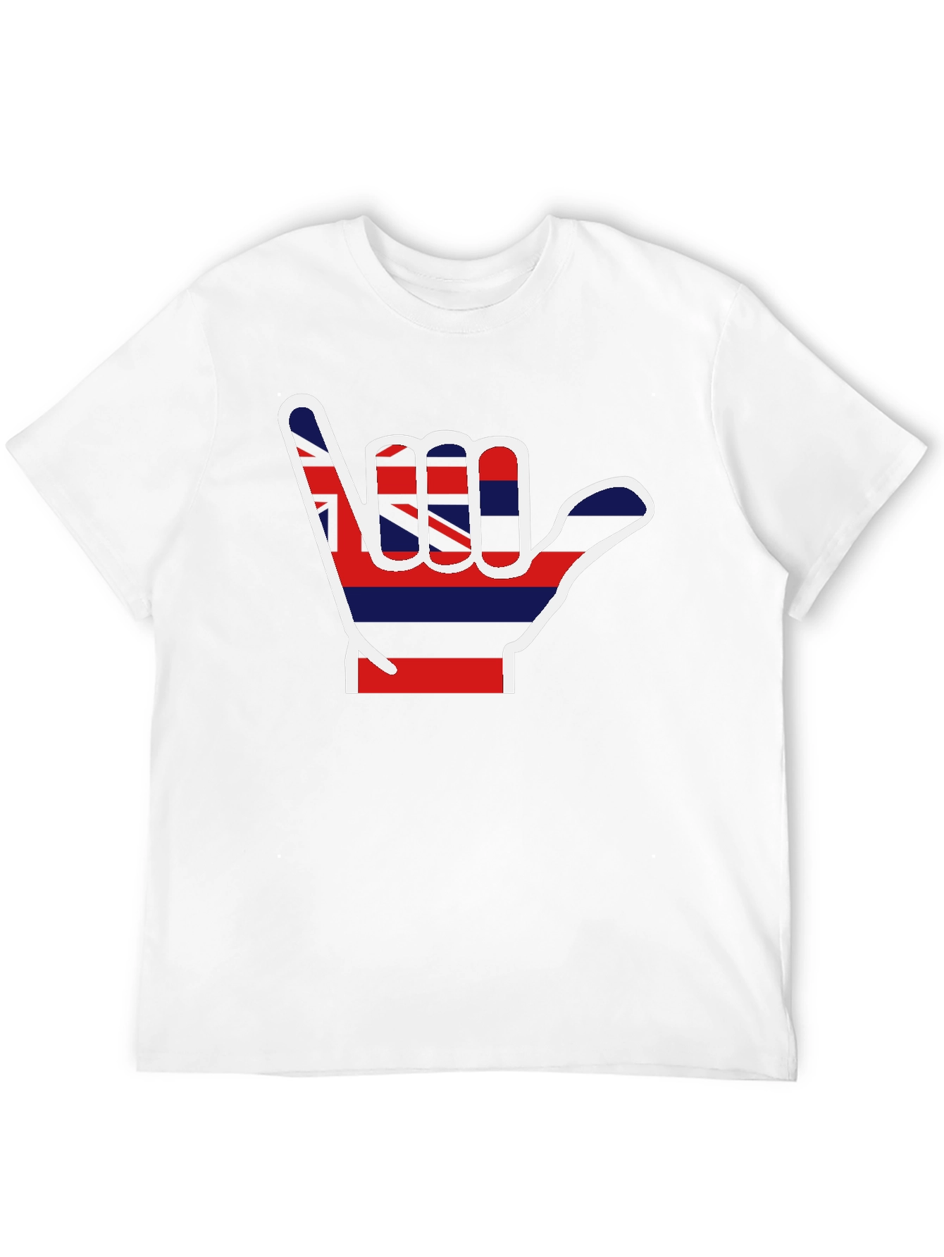 Hang Loose Hawaiian Flag Shaka Graphic T-Shirt