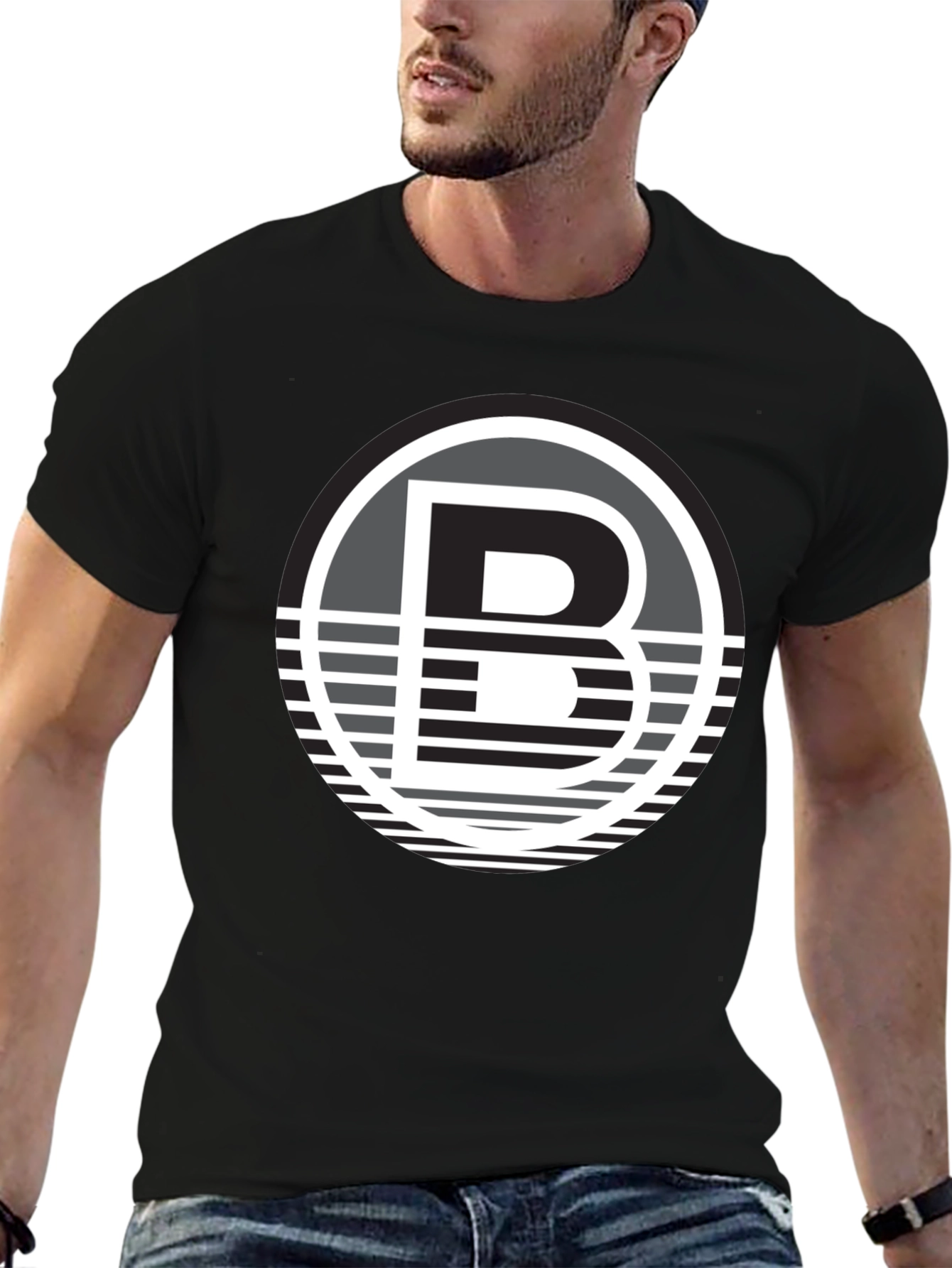 Black T-Shirt with Bold B Logo